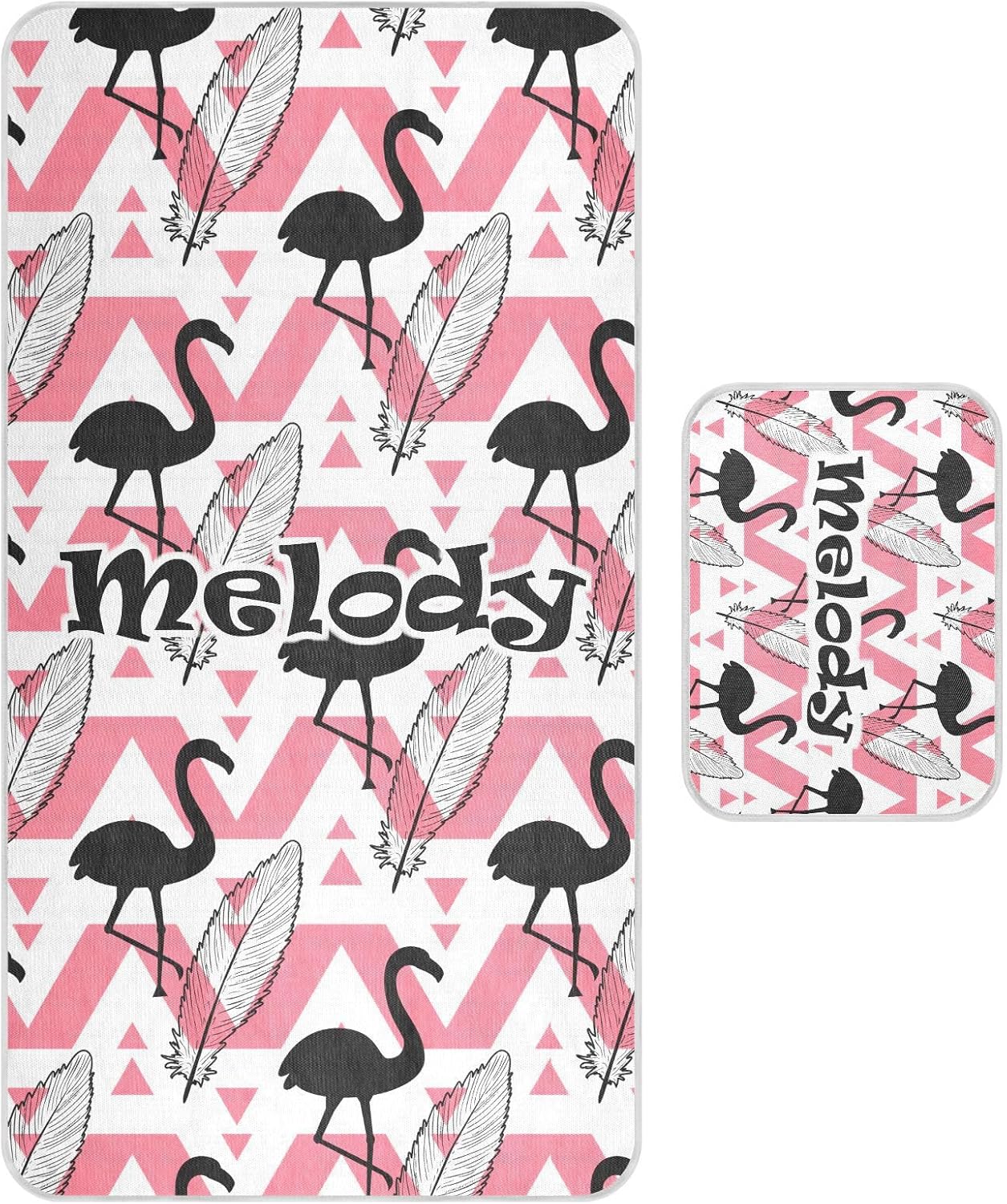 Custom Flamingo Crib Mattress Protector Pad for Boys Girls Baby Ice Silk Mat Bed Toddler Mattress Sheets Cooling Mattress Topper Play Mat for