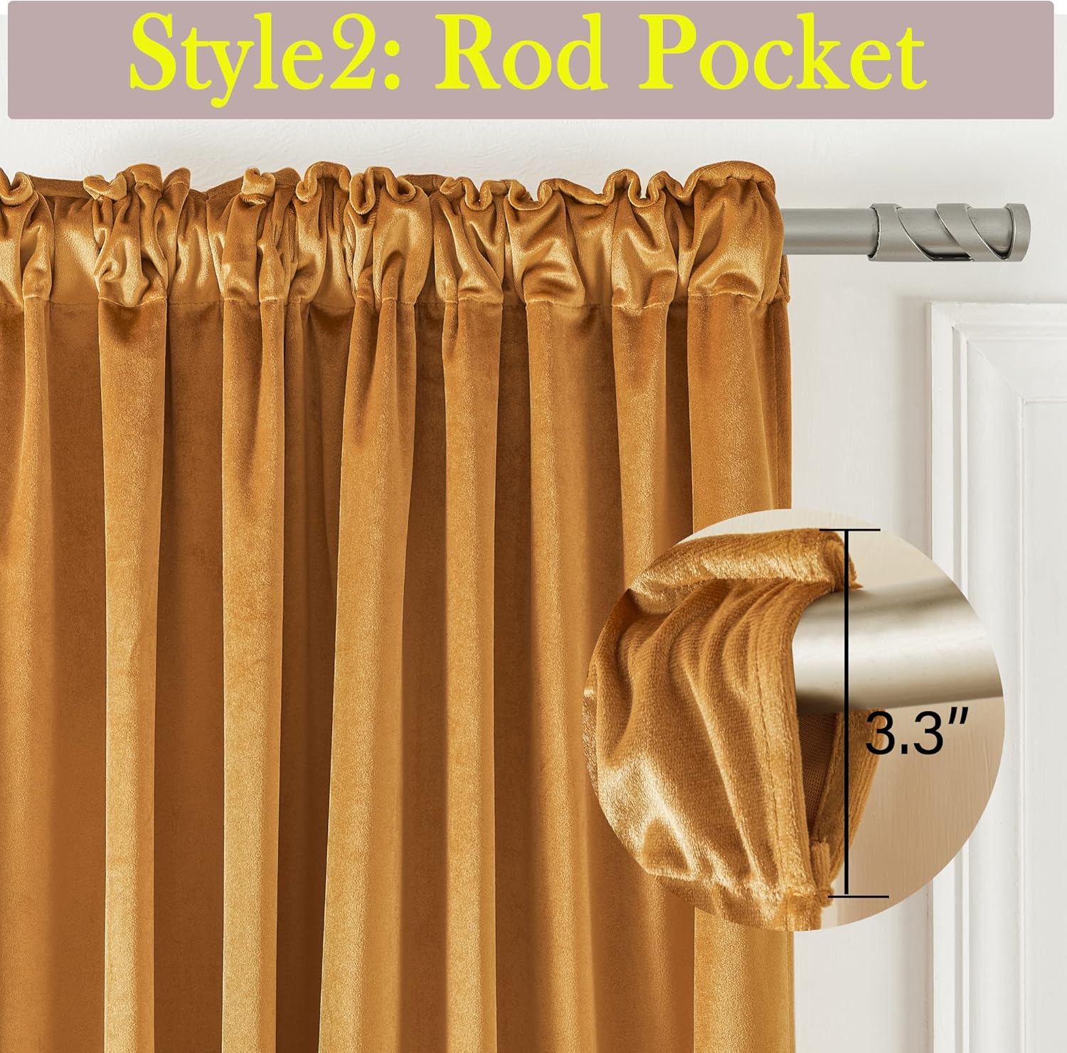 Timeper Cortinas de terciopelo amarillo naranja para el hogar, decoración retro brillante para vacaciones, cortinas de terciopelo súper suave,