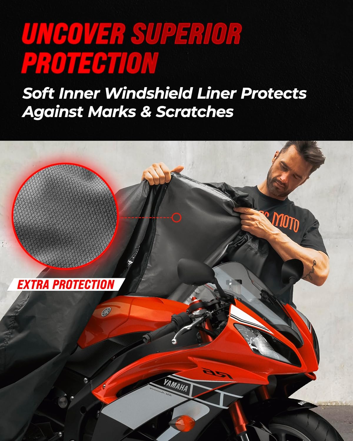 Ultimate – Funda grande para motocicleta, impermeable, para exteriores, se ajusta a la carcasa superior. Para Honda Africa, V-Strom 1050 ADV, Super