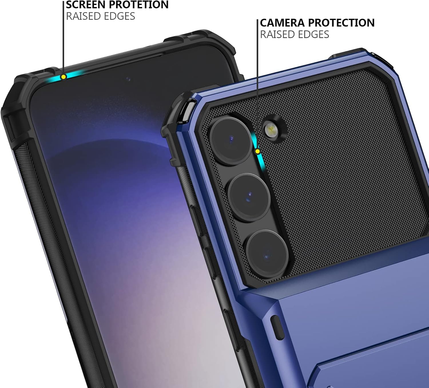 Nvollnoe Funda para Samsung S23 Plus con tarjetero almacena 5 tarjetas Funda de doble capa resistente a prueba de golpes para Samsung Galaxy S23