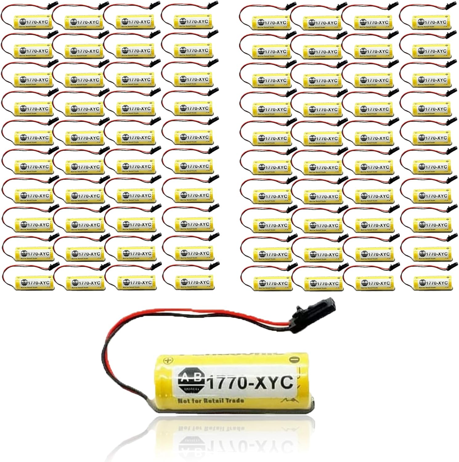 * (80-Pack) 1770-XYC Batería de litio 3V 1800mAh Reemplazo para 1770-XYCA 1770-XYB 1756-BA1, para Allen Bradley 1770-XYC