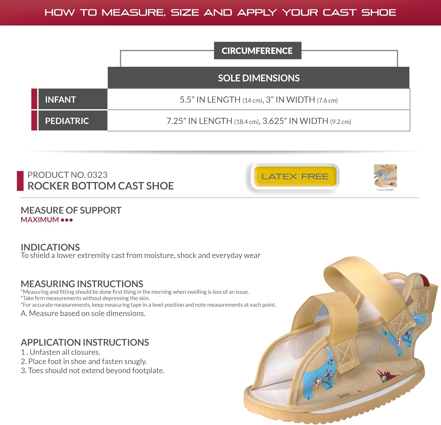 OTC Zapato pediátrico para niños, divertido calzado ortopédico funcional de recuperación, impresión divertida, bebé