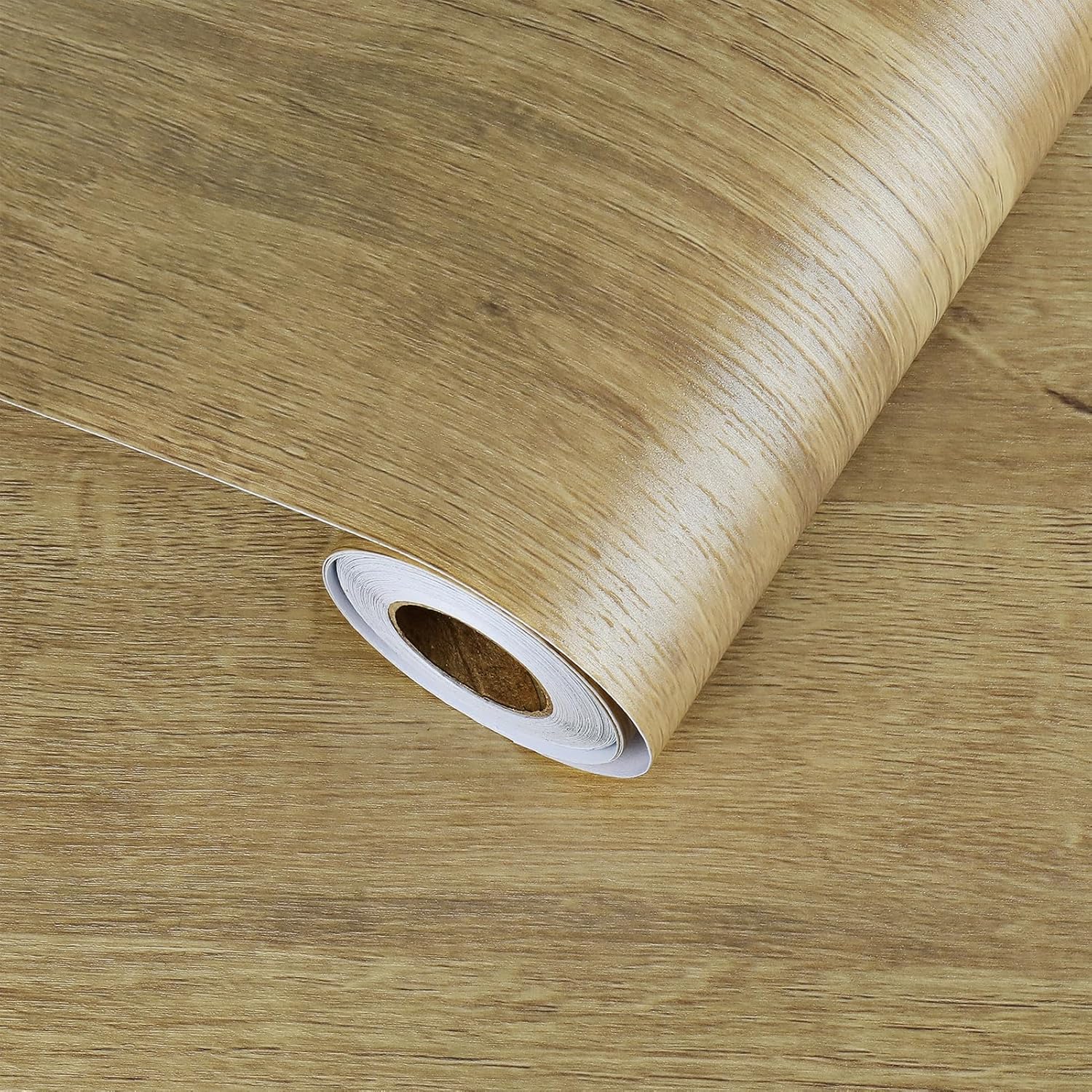 Papel de contacto de madera clara para contadores, impermeable, de grano de madera, despegar y pegar, papel tapiz de vinilo para encimera, papel de