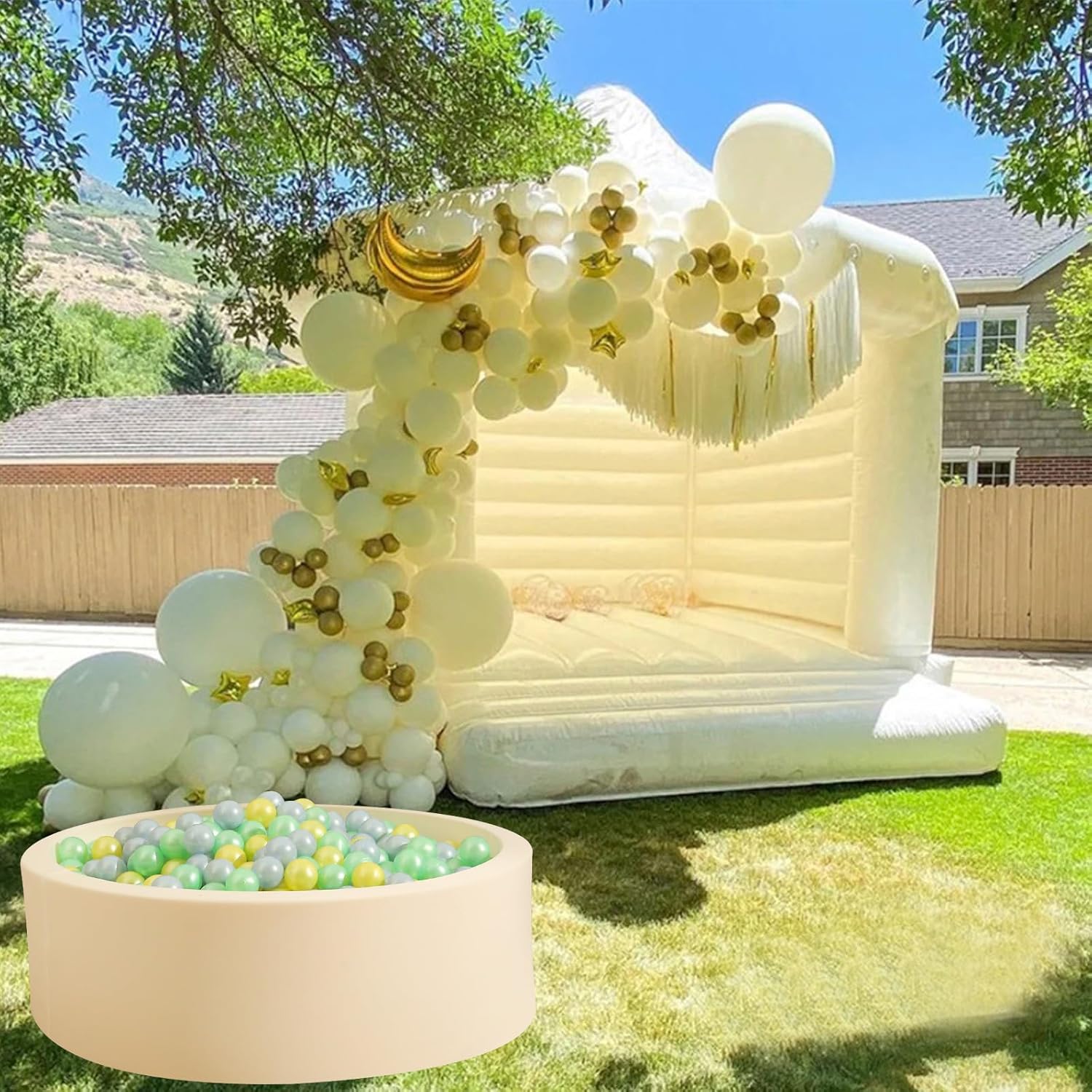 Realhaha Pelotas de piscina para bebé, temática oceánica, paquete de 100 unidades, crea una aventura submarina para tu pequeño, 3 colores de perlas