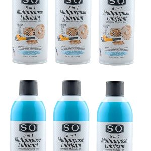 SQ Aceite y lubricante multiusos 5 en 1, paquete de 6, 11 onzas por lata SQ Aceite y lubricante multiusos 5 en 1, paquete de 6, 11 onzas por lata