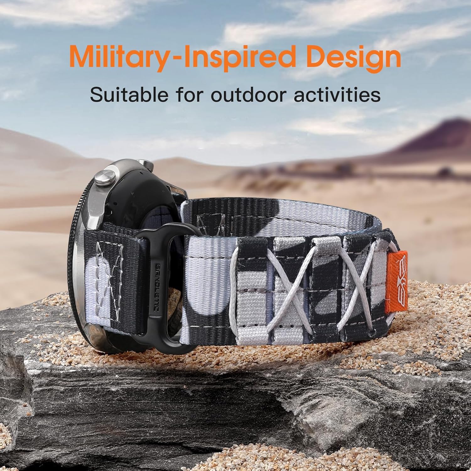 Compatible con correas de reloj Samsung Watch 3 de 1.772 pulgadas, correa resistente compatible con Samsung Gear S3 Frontier Watch, correa de bucle