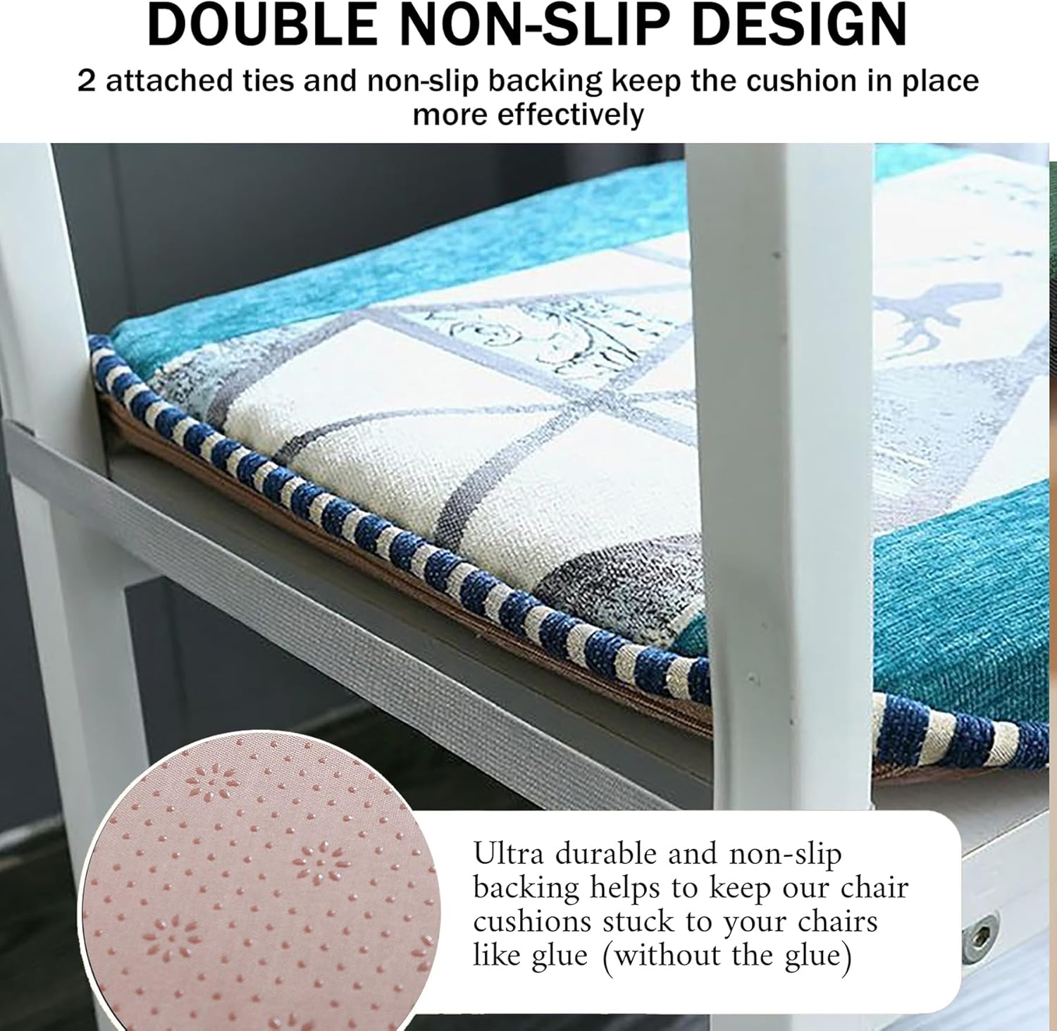 JREDDI Juego de 6 cojines para sillas de comedor, cojines para sillas de cocina, de estilo escandinavo, cojines para sillas de comedor, almohadillas