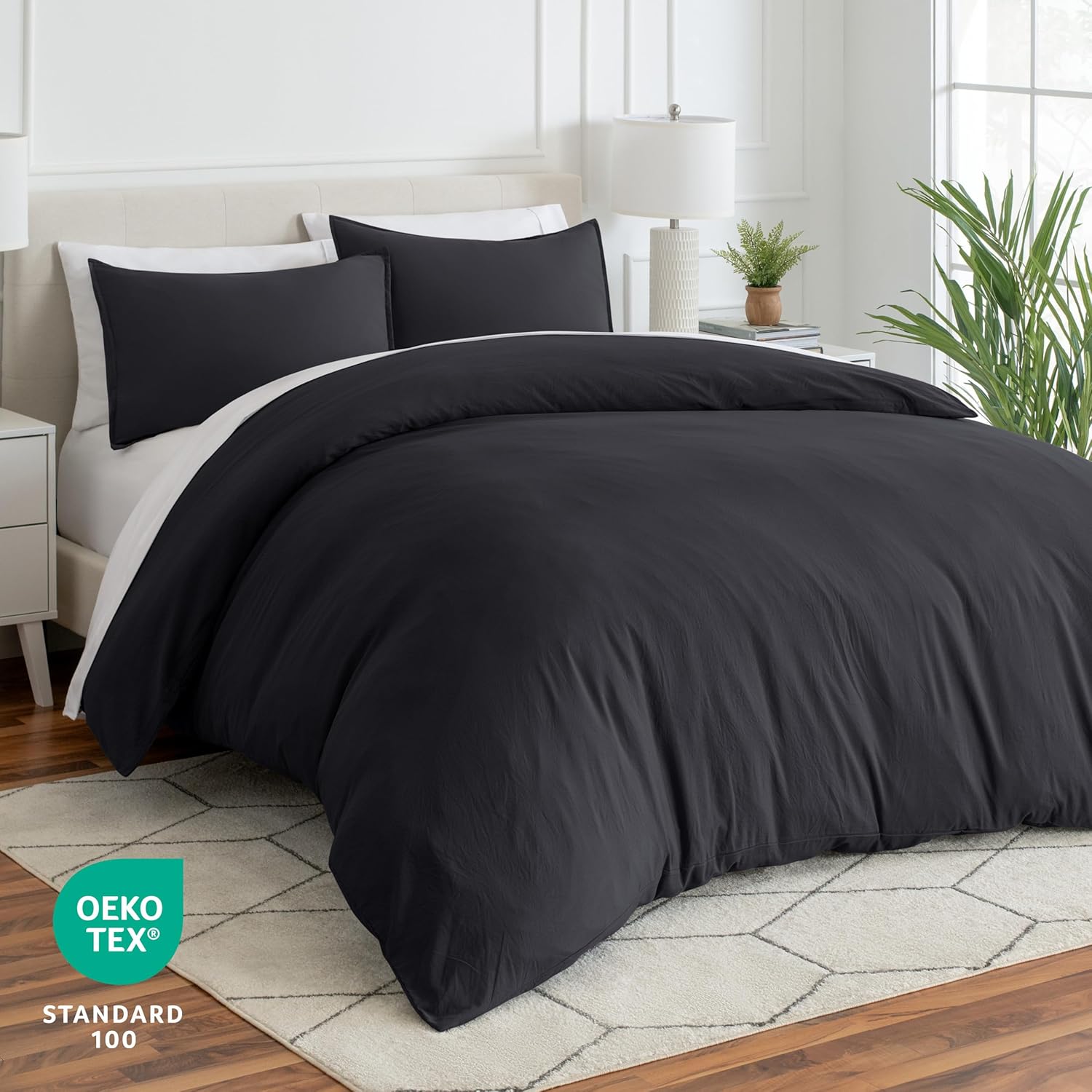 Bare Home – Funda arenada de edredón para cama matrimonial – colección 1800 Premium, de microfibra cepillada ultrasuave, de fácil cuidado (cama