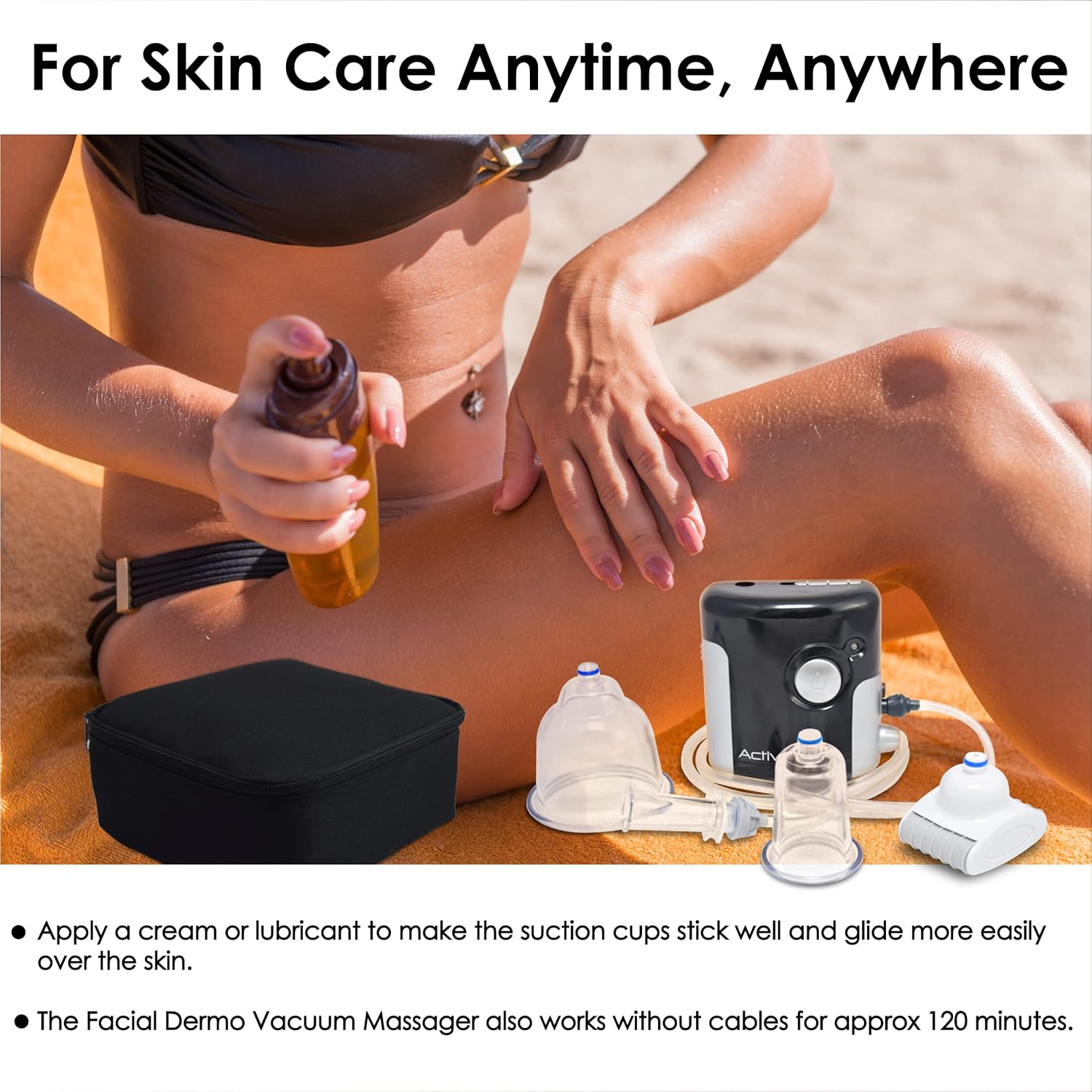 A & D Beauty Juego de terapia de ventosas, masajeador facial al vacío Dermo, experimenta el masaje eléctrico de ventosas, tratamiento de celulitis,