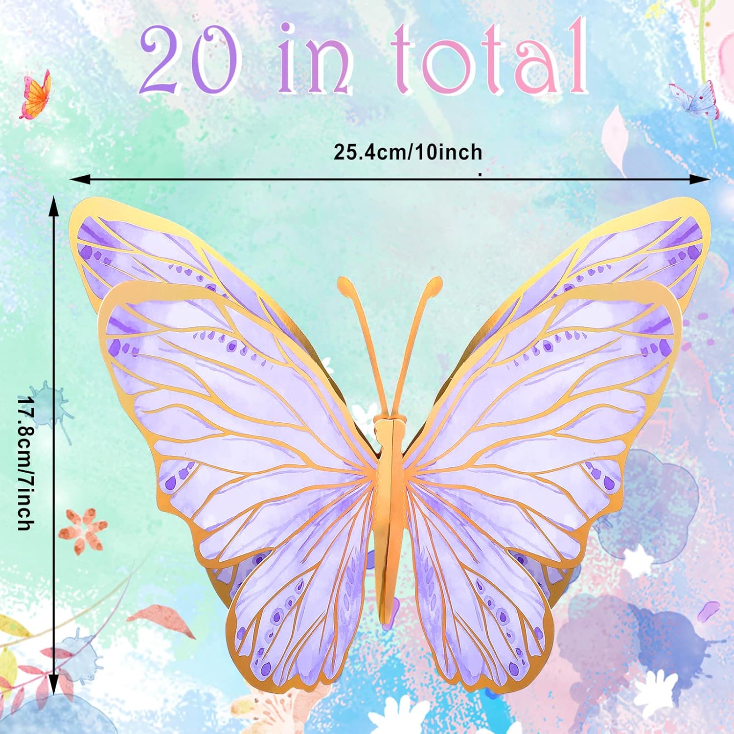 10 centros de mesa de mariposa para mesas, decoraciones de fiesta de mariposa, centros de mesa, decoración de pared para cumpleaños, baby shower,