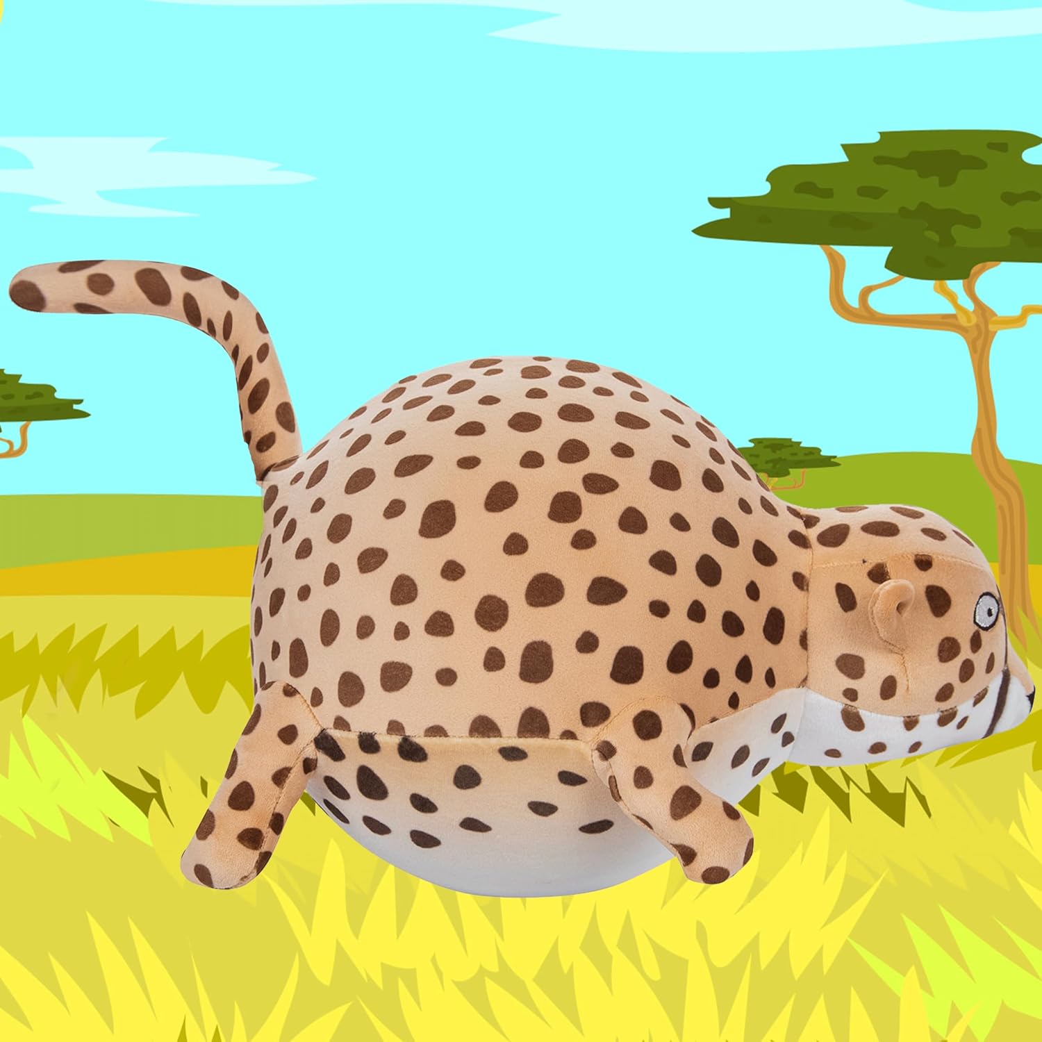 Animales de peluche de cocodrilo lindo y obesidad, muñeca elástica, juguete de leopardo de dibujos animados gordo de 15 pulgadas