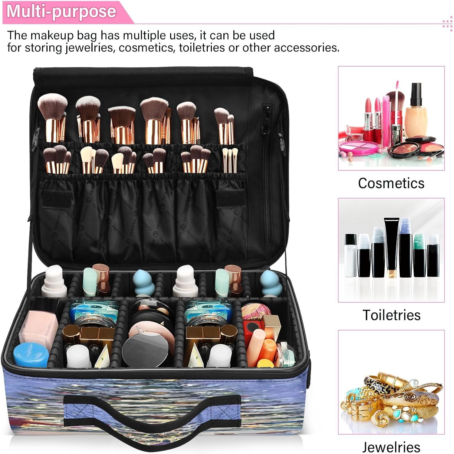 Tree portable travel makeup cosmetic bag bag travel toiletry make up bag organizator large travel makeup cosmetiqueras pequenas para maquillaje men