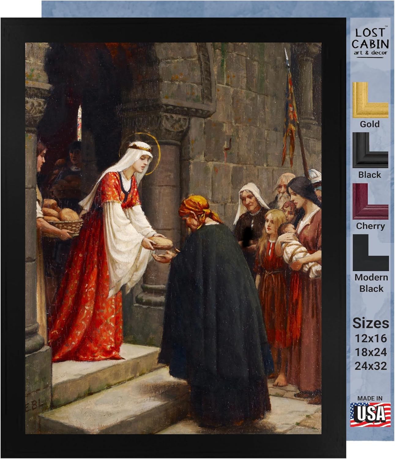 Lost Cabin The Charity of St Elizabeth of Hungría de Edmund Blair Leighton  Impresión sin marco  Reproducción de pinturas de obras de arte finas