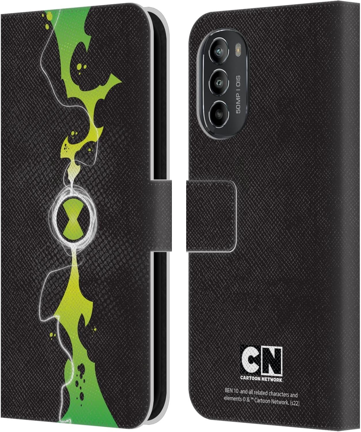 Head Case Designs Officially Licensed Ben 10 Omniverse Omnitrix Graphics Leather Book Wallet Case Cover Compatible with Motorola Moto G82 5G
