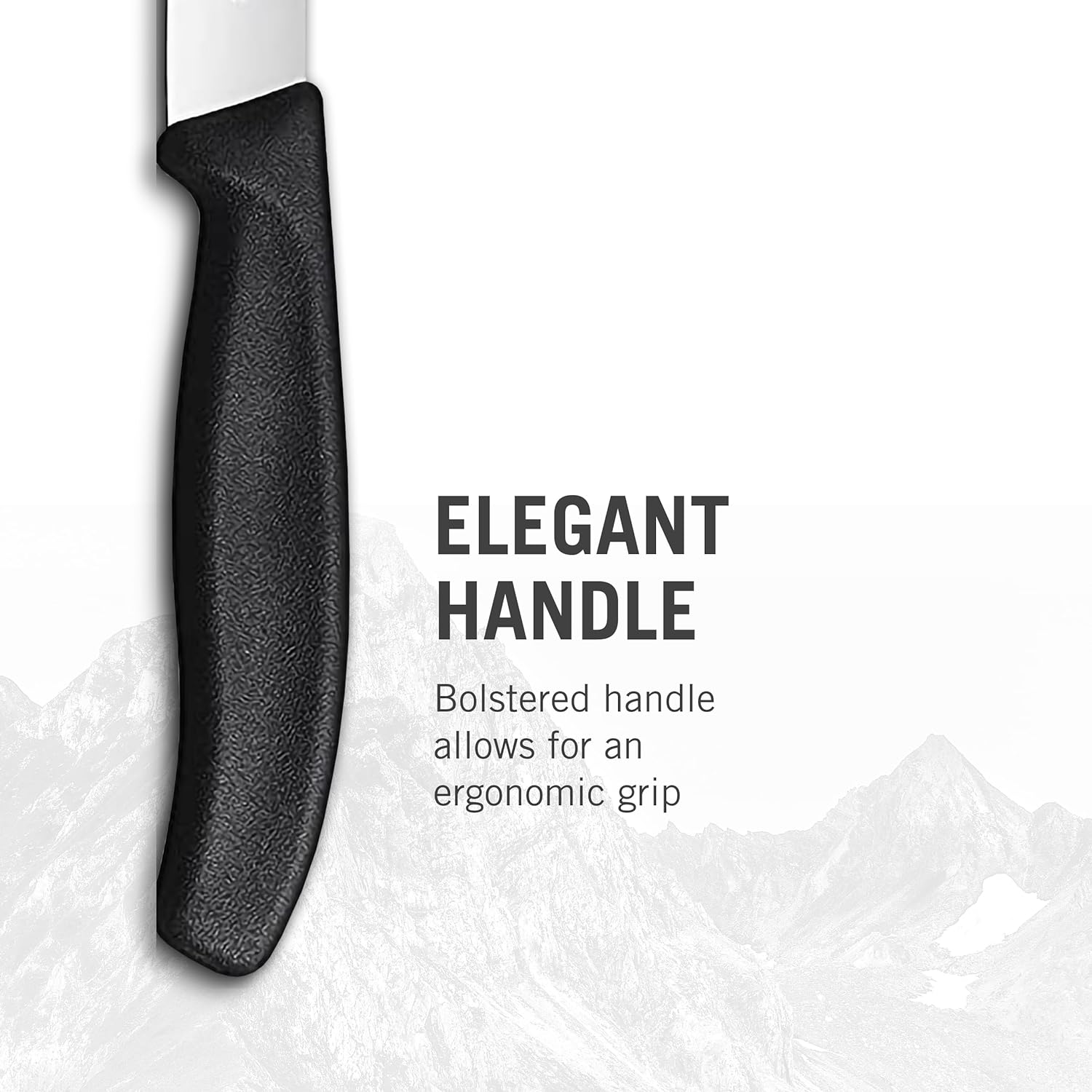 Victorinox Swiss Classic – Cuchillos de cocina para utensilios de cocina, ergonómicos, cuchillos de carne de acero inoxidable, asas negras, borde