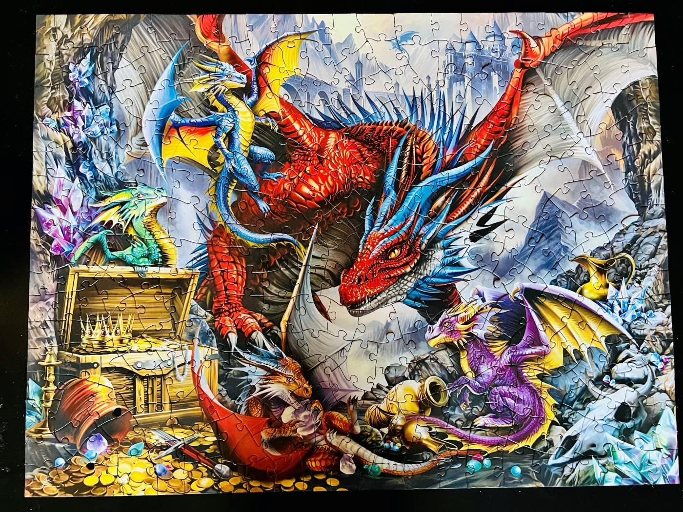 MasterPieces Rompecabezas EZ Grip de 300 piezas  Horda del Dragón  18 x 24 pulgadas