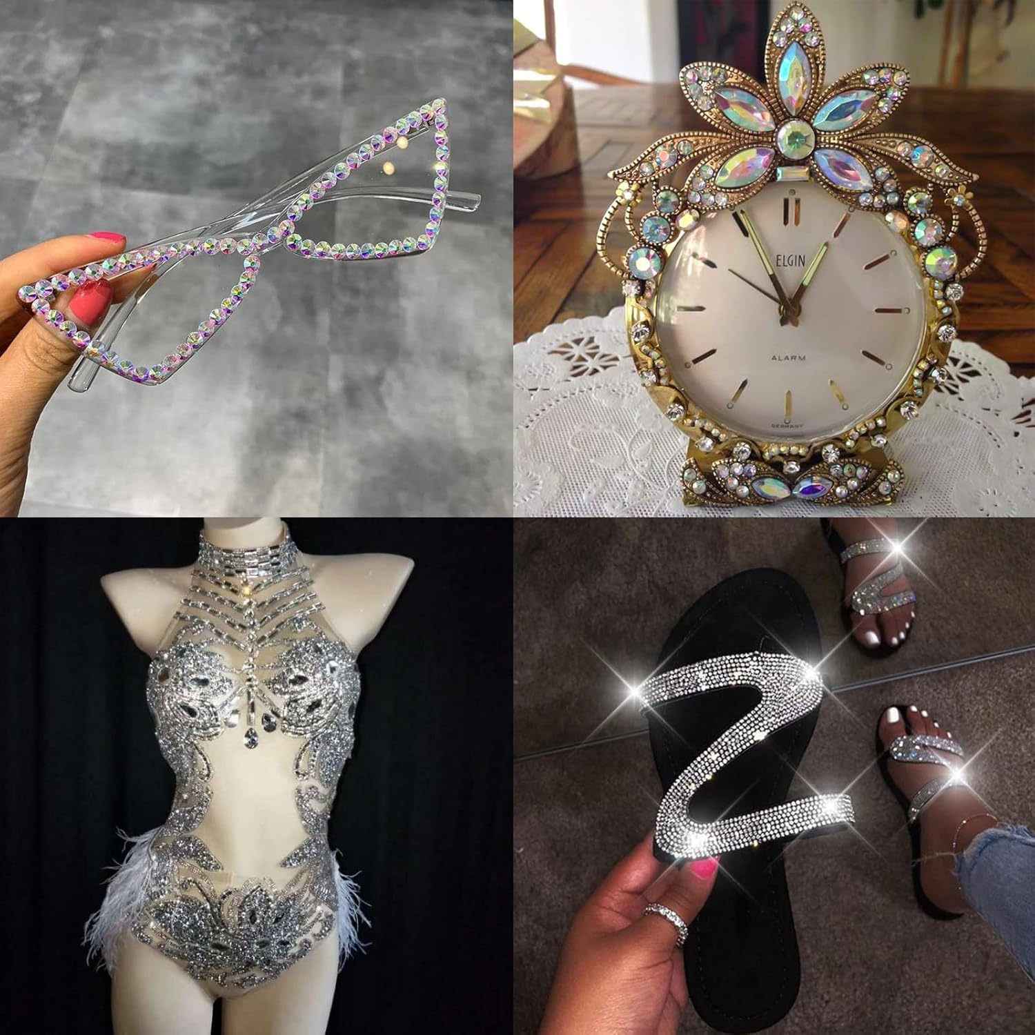 10000 diamantes de imitación de resina de 0.118 pulgadas con parte trasera plana para manualidades, diamantes de imitación aguamarina con parte