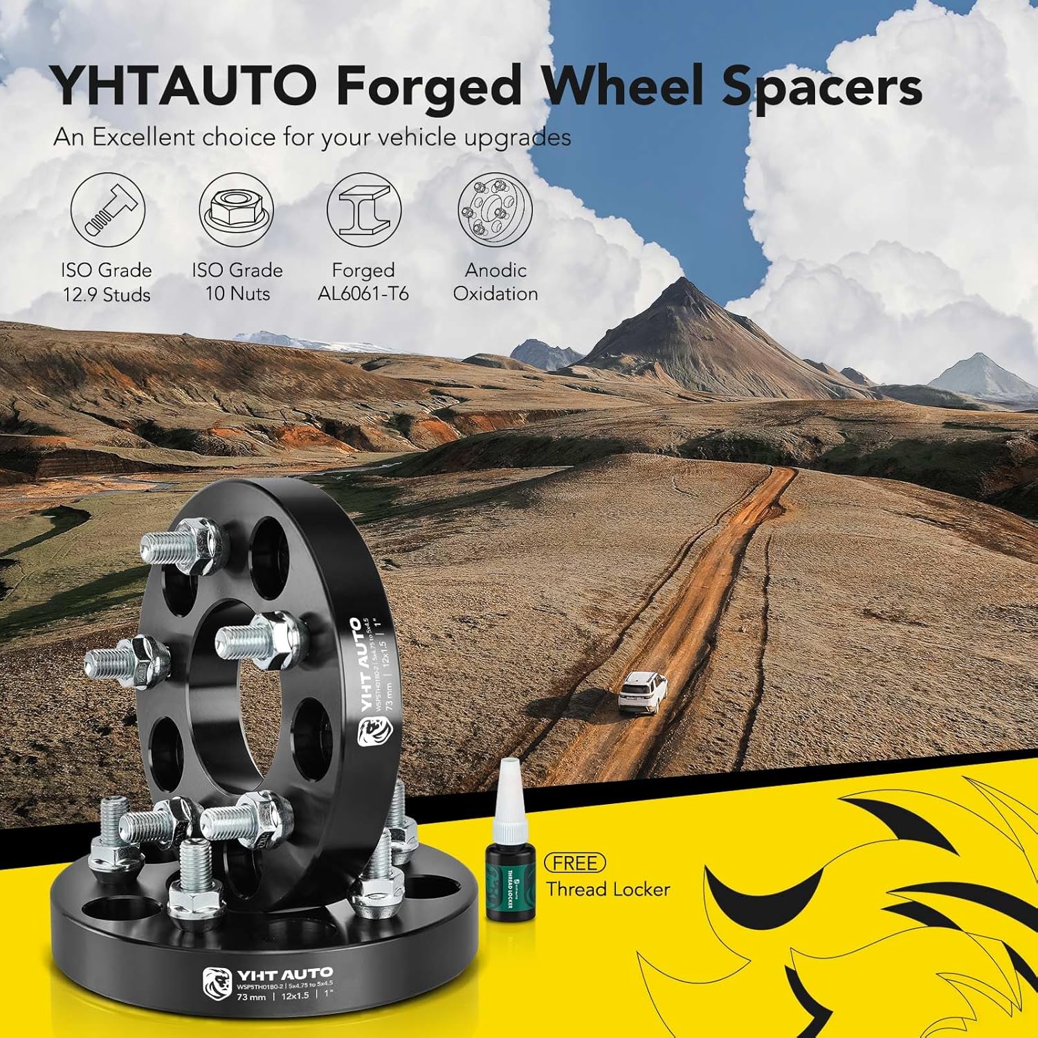 YHTAUTO Adaptadores de rueda de 5 x 4.75 a 5 x 4.5 pulgadas, compatibles con Buick, Cadillac, Chevrolet, GMC, Pontiac Modelos espaciadores de