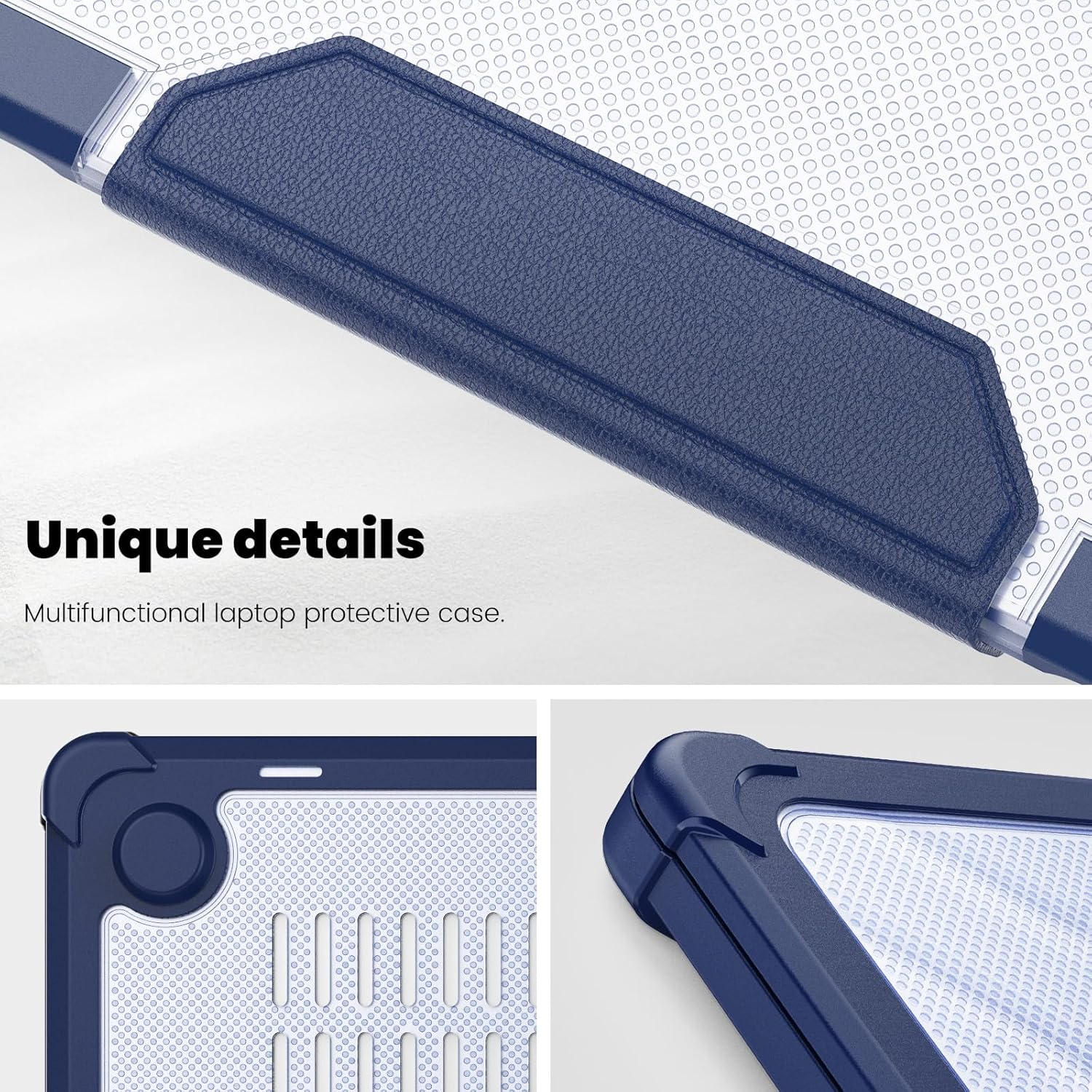 DTangLsm Funda compatible con M3 M2 MacBook Air de 15 pulgadas modelo A3114 A2941 2024 2023 con Touch ID, carcasa rígida resistente con parachoques