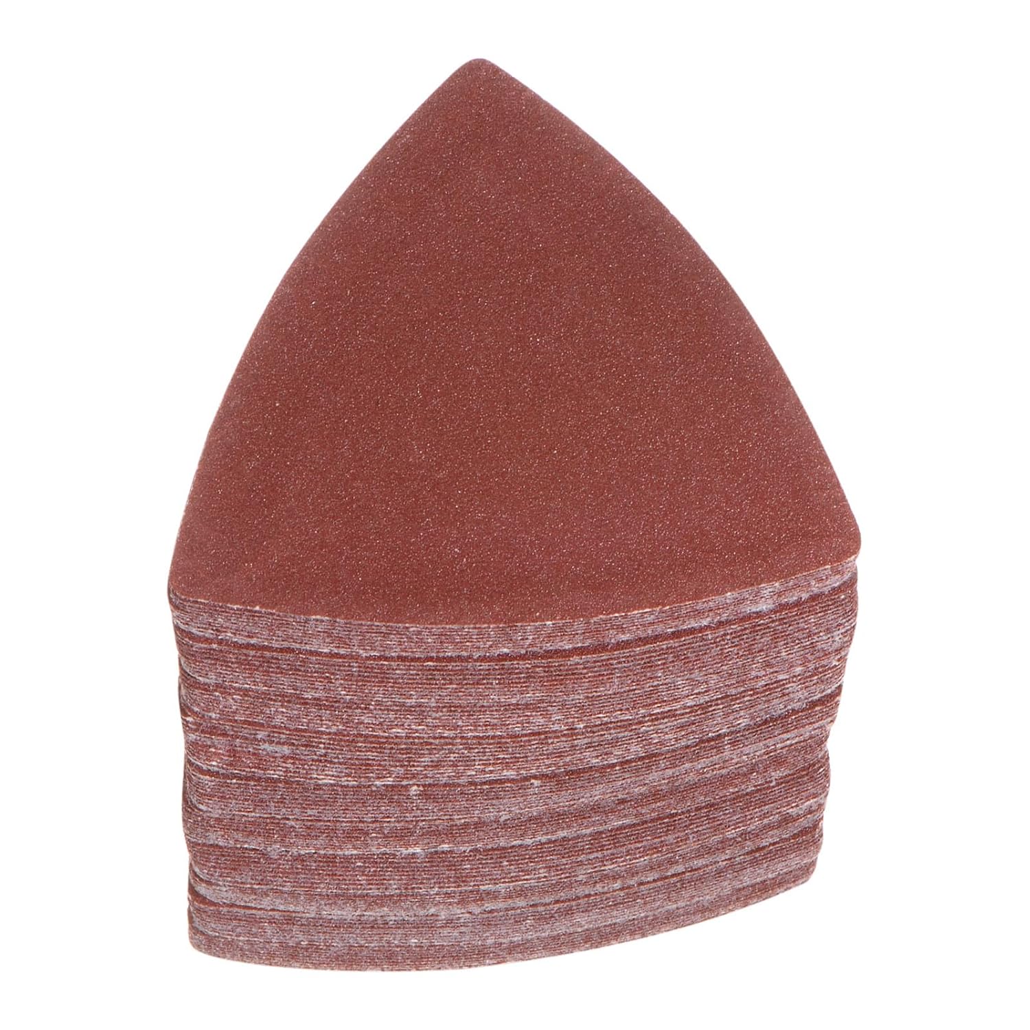 HARFINGTON 100 piezas de lija triangulares de gancho y bucle, 180 granos de 3-18 pulgadas, almohadillas de lijado de óxido de aluminio orbitales