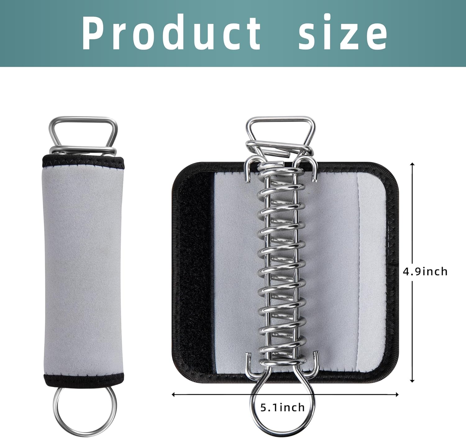 24 fundas de resorte para piscina, reutilizables, de fácil instalación, fundas protectoras de resorte para piscina de seguridad en invierno (gris)