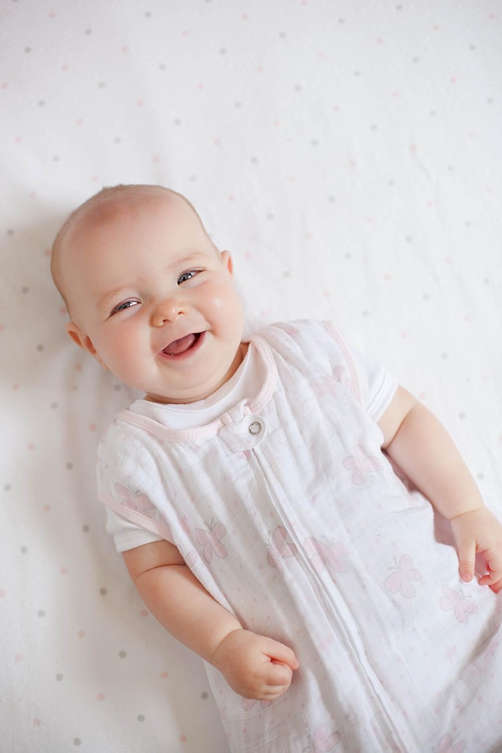 SwaddleDesigns SDM-419Y-S – Saco de dormir de muselina de algodón con zíper de 2 vías, diseño de jirafa mamá y bebé, color amarillo, pequeño 0-6
