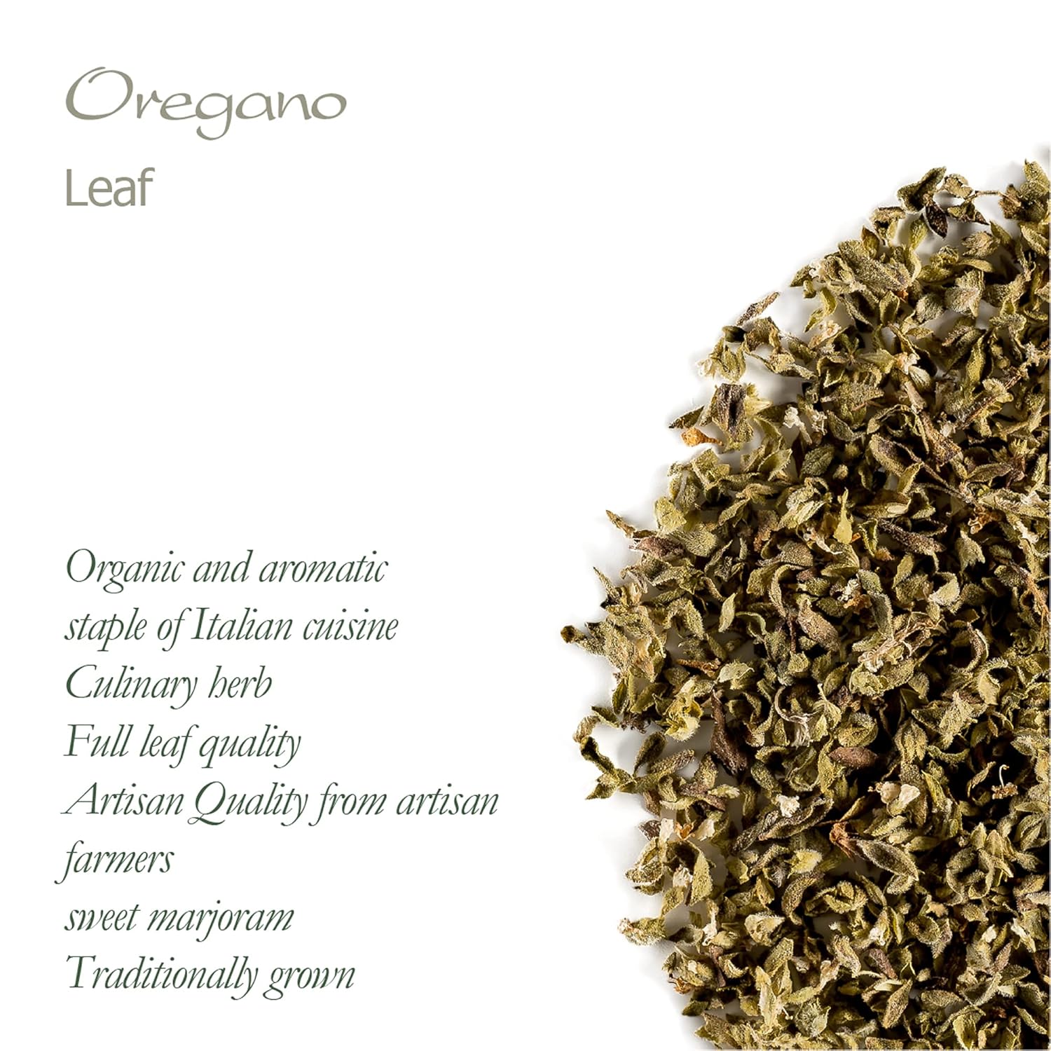 Orégano Orgánico Especias Gourmet Hierba  Condimento de mejorana silvestre griega seca Origan Mejorana seca seca Orégano, mejorana seca y salvaje,