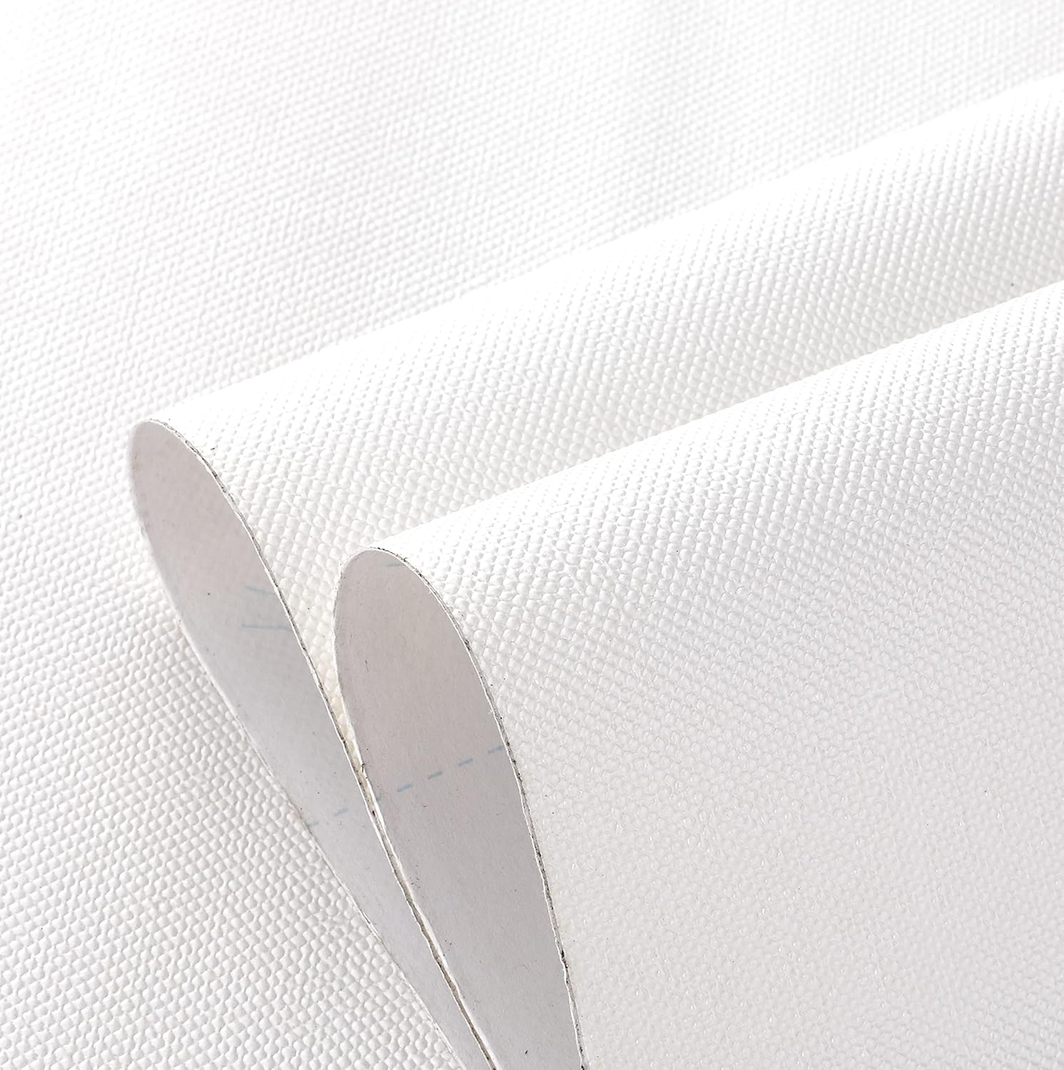 Papel tapiz de vinilo de 17.71 x 197 pulgadas, textura 3D táctil + visión, papel tapiz de vinilo blanco de PVC súper grueso, fácil de instalar y