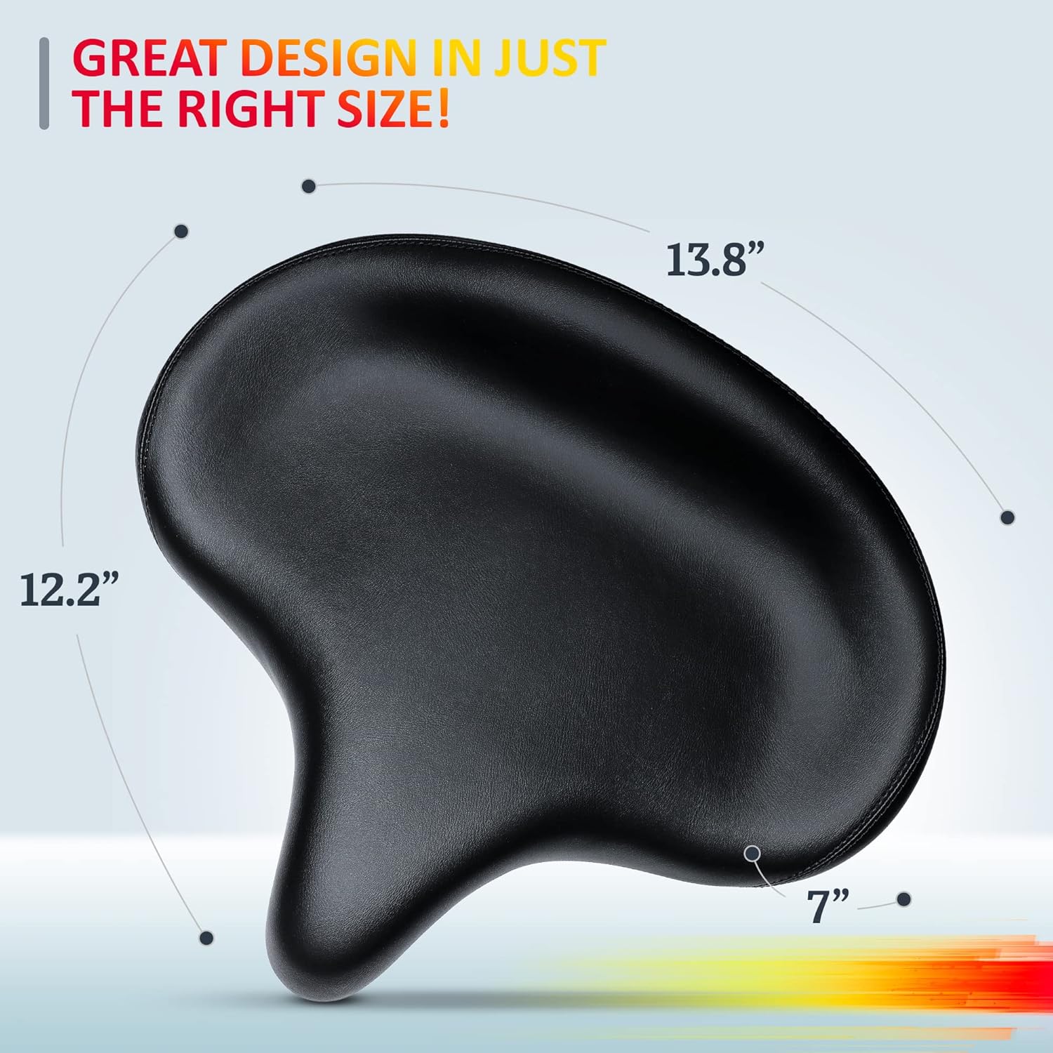 Giddy Up! Asiento de bicicleta – Cómodo sillín de bicicleta premium para ejercicio y bicicleta de carretera con LED – Sillín de bicicleta acolchado