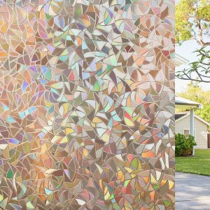 Haton Película de privacidad para ventana, diseño 3D, adhesivo estático, no adhesivo, 23.6 x 78.7 pulgadas Haton Película de privacidad para ventana, diseño 3D, adhesivo estático, no adhesivo, 23.6 x 78.7 pulgadas