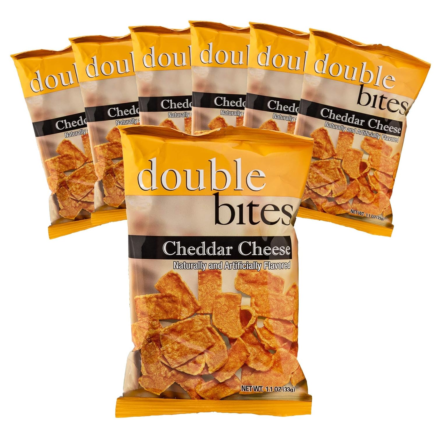 Weight Loss Systems Bocadillos de queso cheddar Double Bites con chips altos en proteínas  Chips bajos en carbohidratos y bajas en calorías,