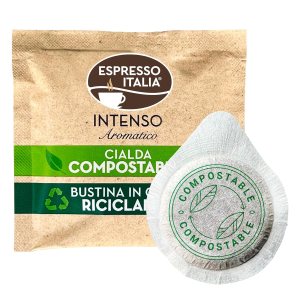 Espresso Italia ESE Cialde Pods – 50 cápsulas compostables INTENSO AROMATICO Café italiano. Tostado oscuro Espresso Italia ESE Cialde Pods – 50 cápsulas compostables INTENSO AROMATICO Café italiano. Tostado oscuro