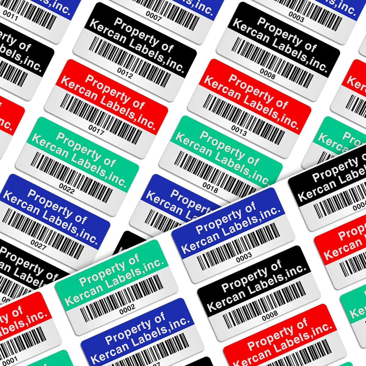 Etiquetas personalizadas para activos Etiquetas de código de barras personalizadas de 1.57 x 0.79 pulgadas (160-4800 etiquetas) (etiquetas de código