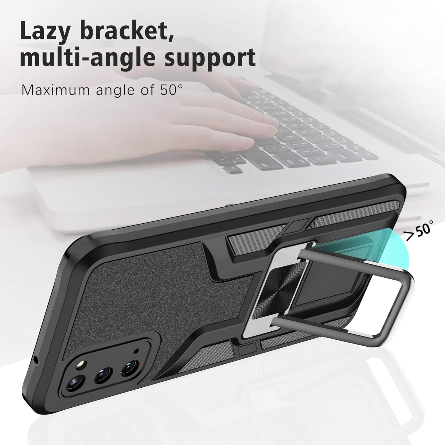 AKINIK Funda para Samsung Galaxy S20 (no compatible con Galaxy S20 FE), con protector de pantalla de TPU flexible autorreparable 2 unidades, grado