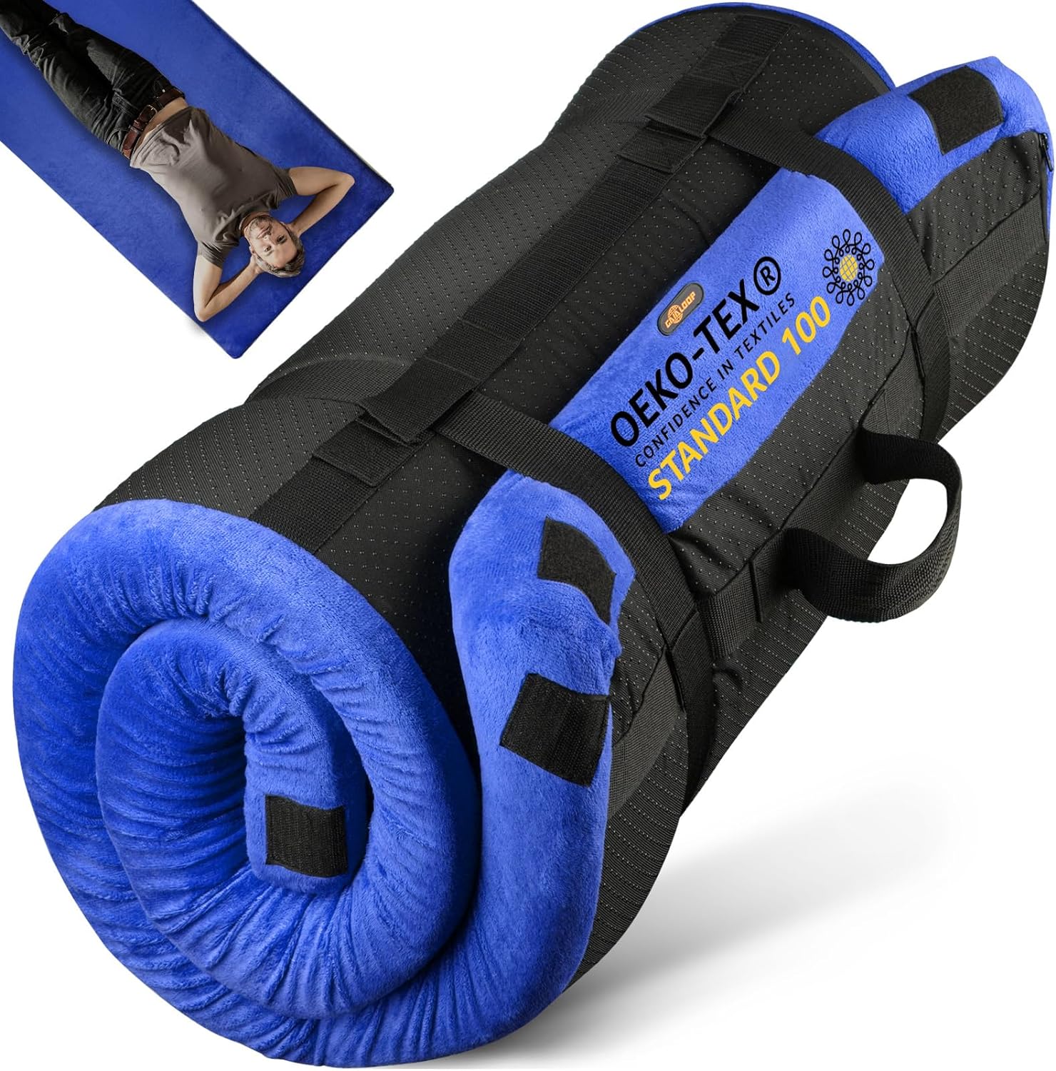 GAIALOOP Colchón de espuma viscoelástica de 3 pulgadas de grosor, colchón de futón matrimonial, tapete portátil para dormir, cama de invitados,