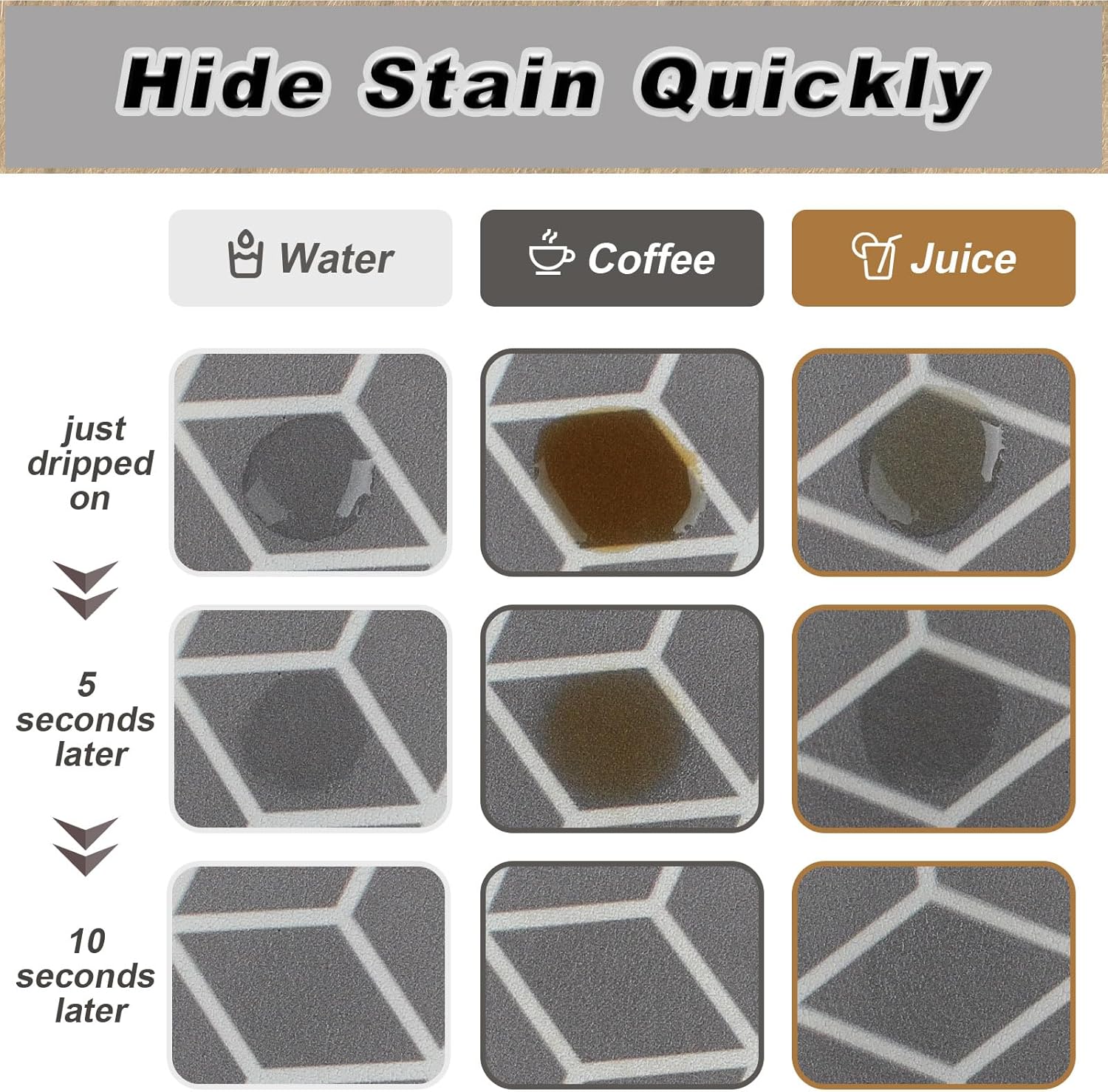 Tapete de café grande para secar platos para encimera de cocina, tapete absorbente de manchas para barra de café, tapete para cafetera, alfombrilla