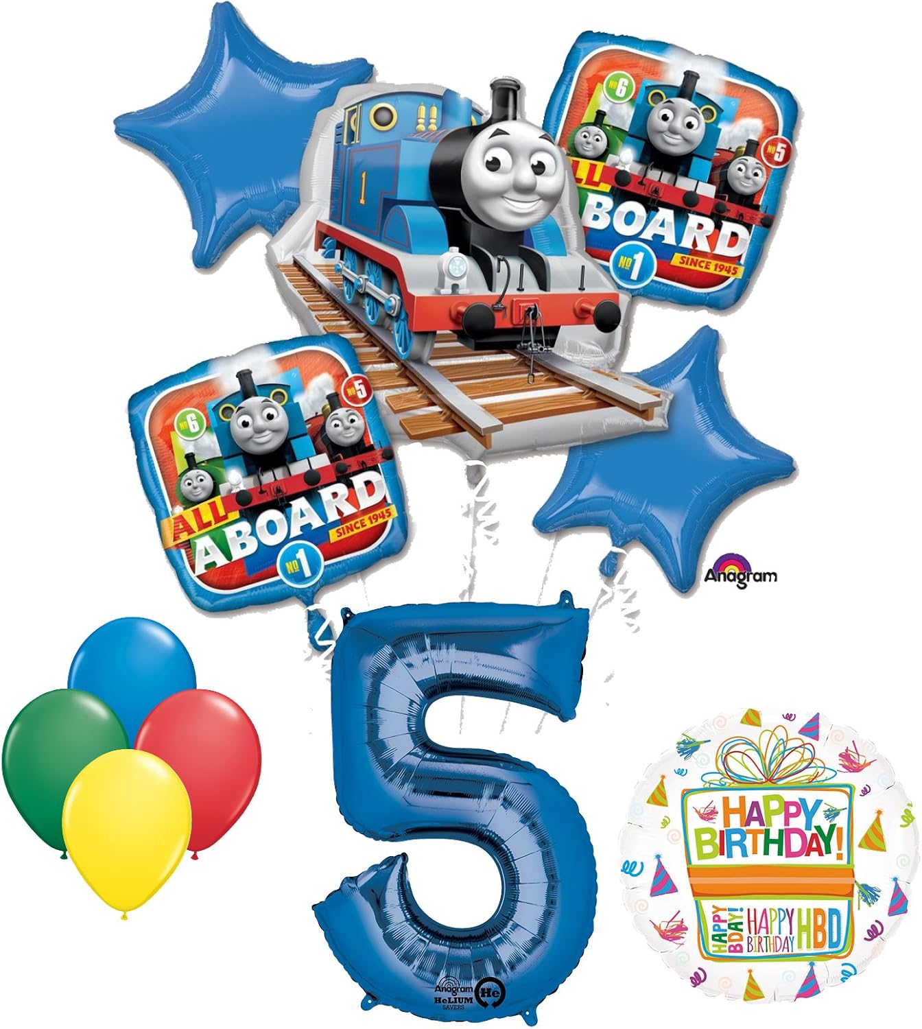 Mayflower The Ultimate Thomas The Train Engine – Suministros para fiesta de cumpleaños y decoraciones de globos