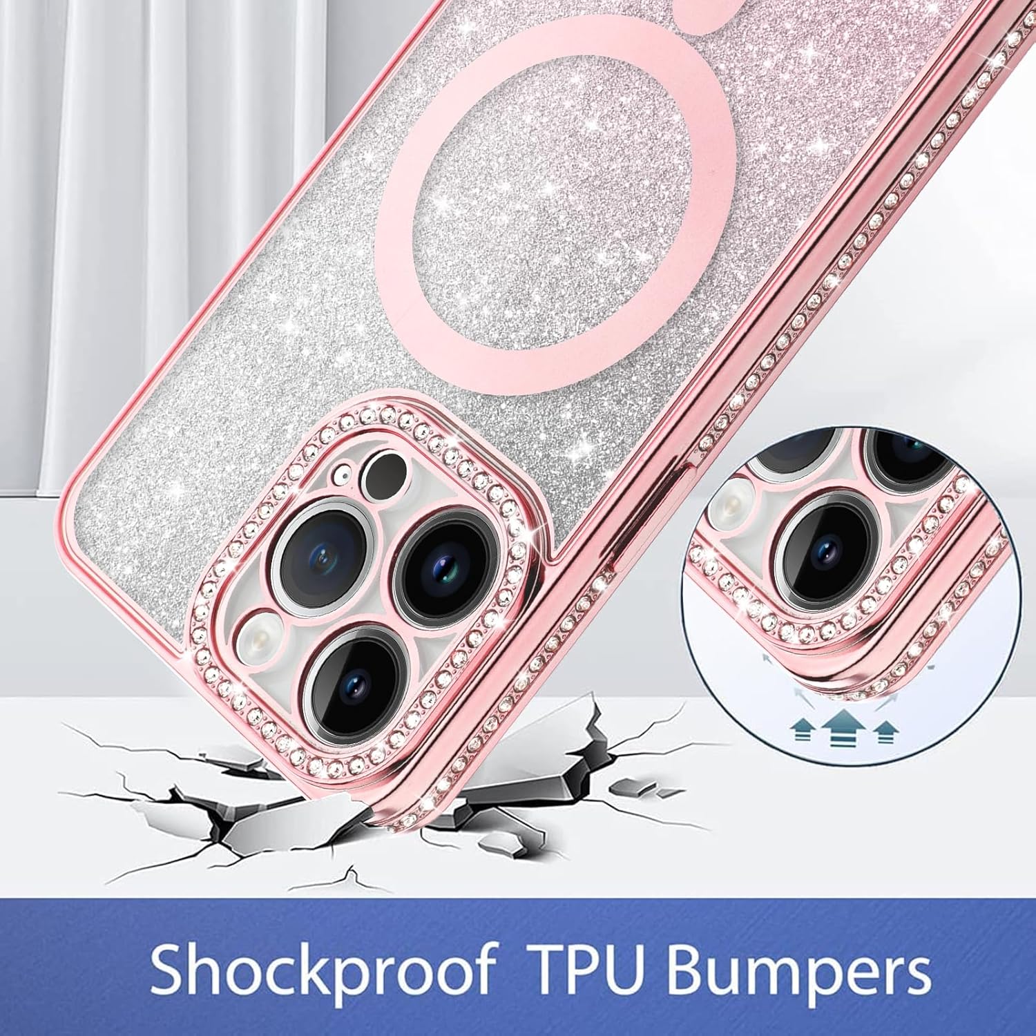 ZIYE Funda magnética para iPhone 13 Pro Max de 6.7 pulgadas, TPU suave a prueba de golpes, funda protectora de lente de cámara completa para iPhone