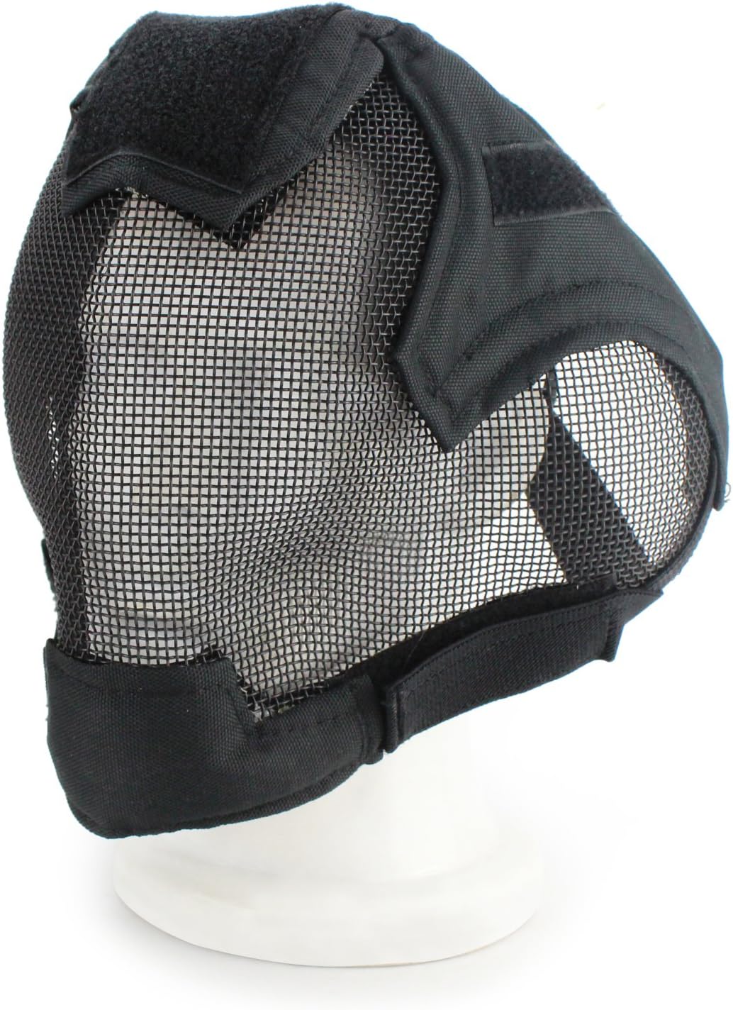 Airsoft – Máscara de cercado de cara completa con protección para los oídos, máscara protectora de malla de acero para juego de guerra, cosplay,