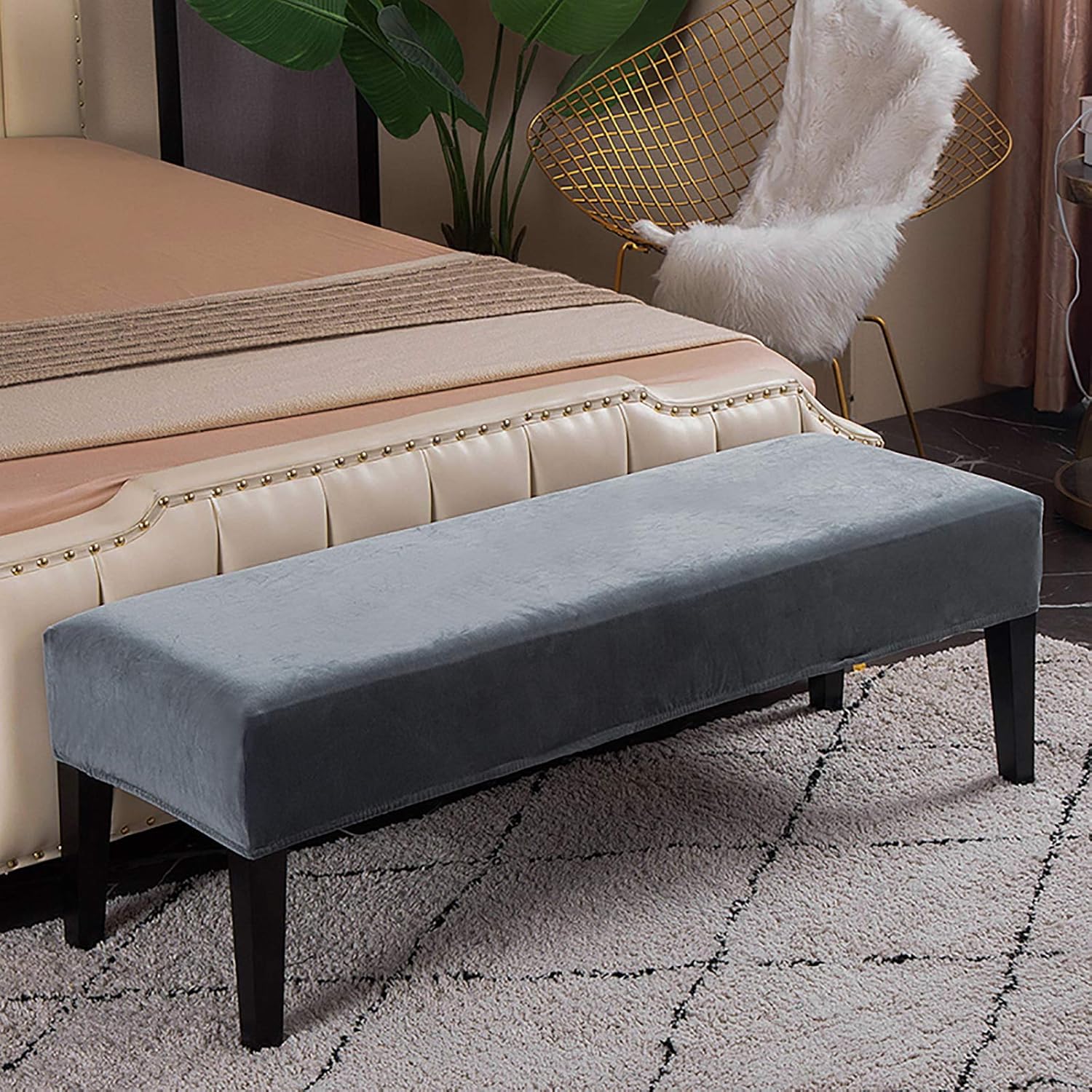 SearchI Cover Products – Paquete de 4, fundas de asiento para sillas de comedor, fundas de asiento elásticas impresas para sillas, juego de 4,