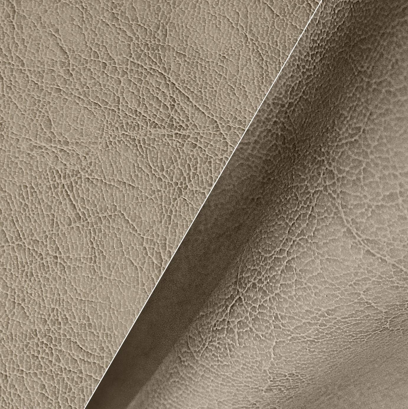 VViViD Bycast65 – Tela de vinilo marino de piel sintética de grano completo gris beige (1.5 pies x 54 pulgadas)