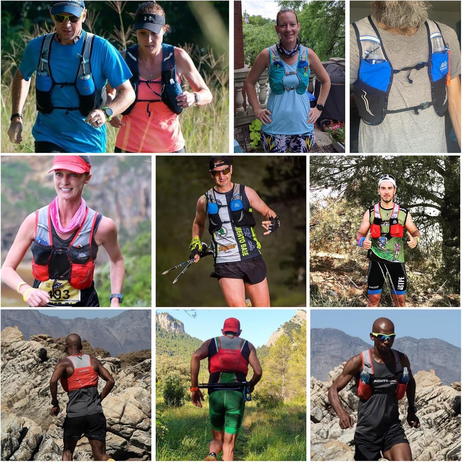 TRIWONDER Chaleco de hidratación de 2.5L Ultra Trail Running Mochila de hidratación Chaleco Maratón Ligero al aire libre Senderismo Ciclismo Mochila