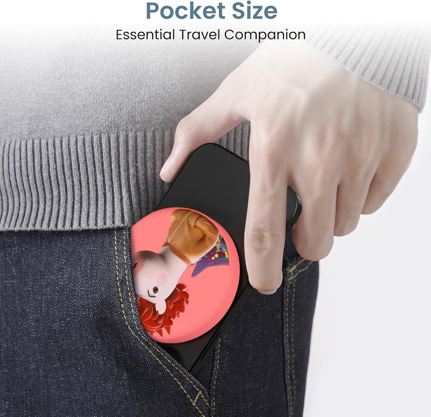 TOSOUATOP Mini batería magnética de 3000 mAh, cargador portátil inalámbrico, tamaño de bolsillo, protección múltiple, fuerte adsorción, para iPhone