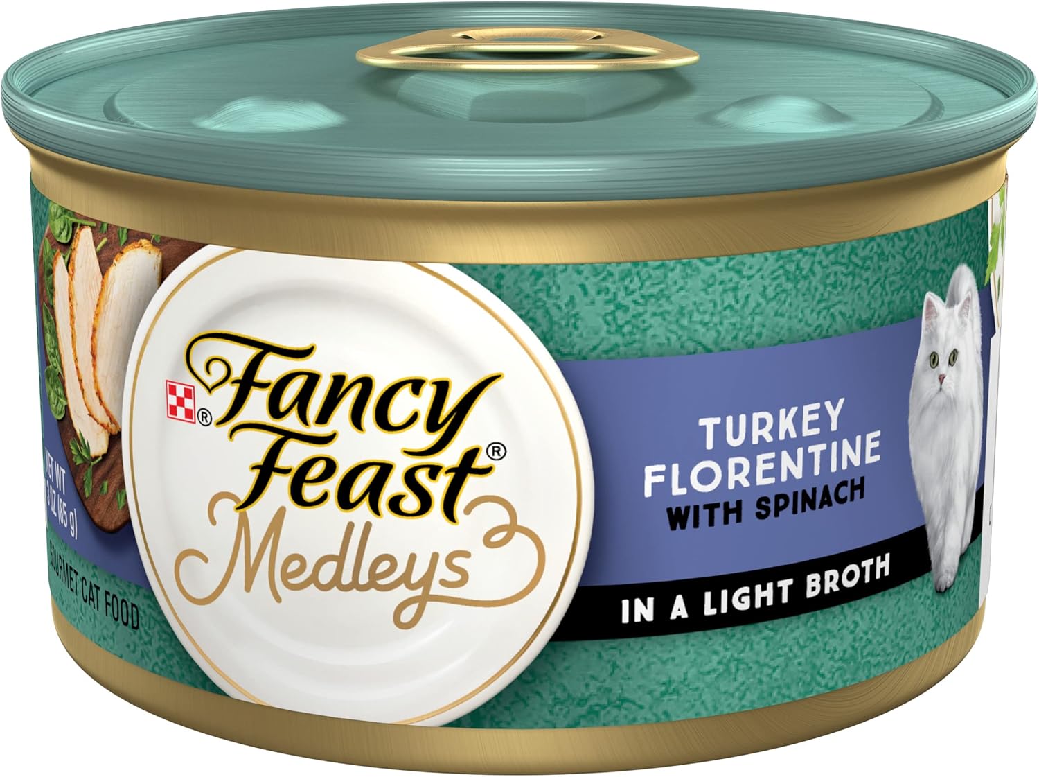 Purina Fancy Feast Medleys alimento húmedo para gatos enlatado para adultos  (24 latas) 3 onzas –