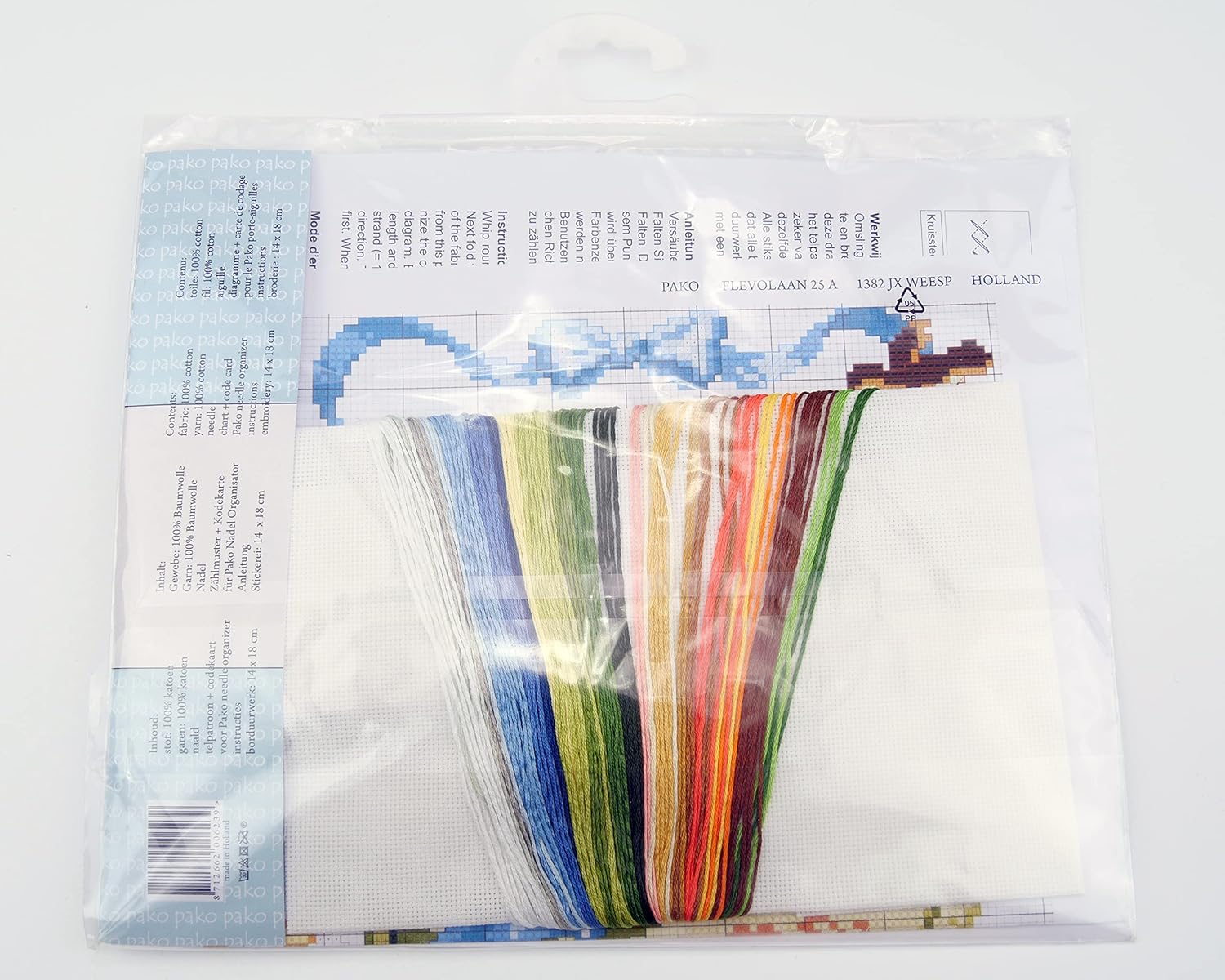Pako Kit de registro de nacimiento para bebé, punto de cruz, tela contada, patrones de tejido para bebé, 5.5 x 7.1 pulgadas