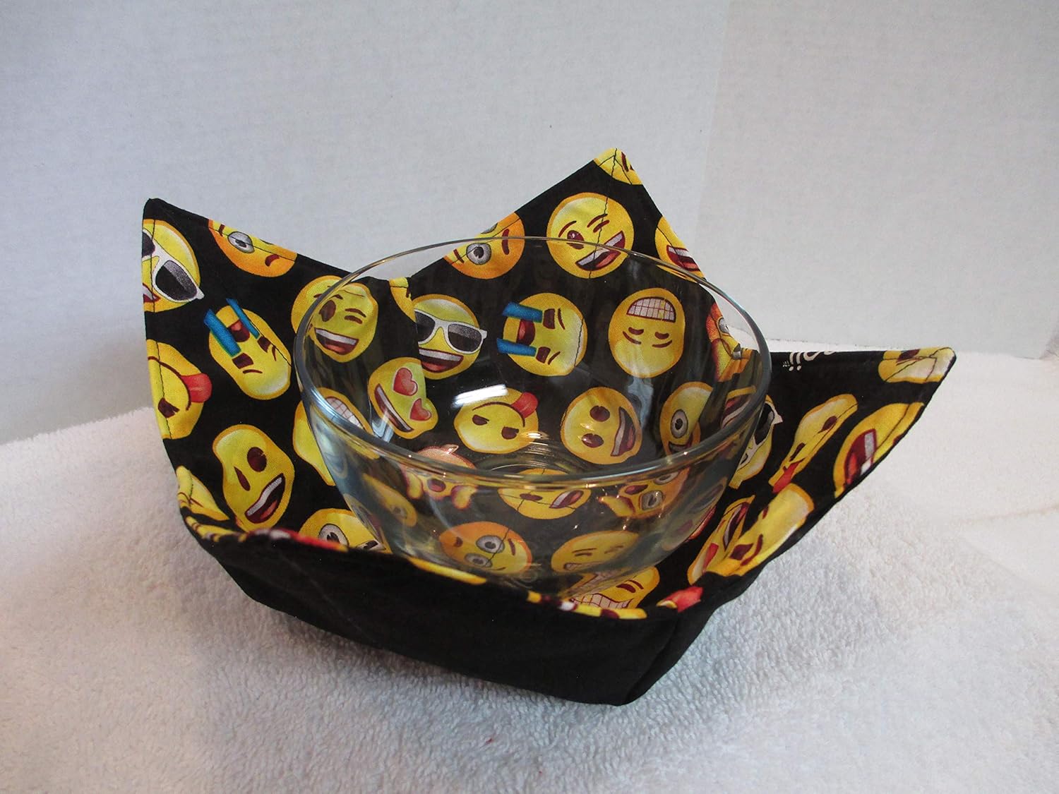 Smiley Face emoji Soup Bowl Cozy