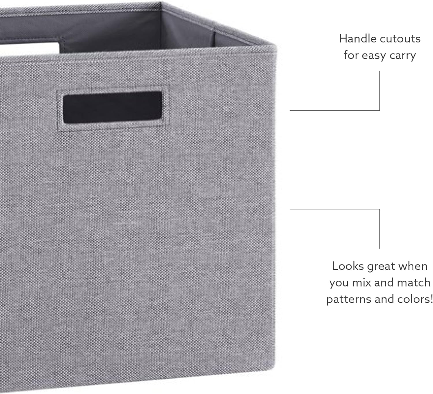 Linon Dawes – Contenedor de almacenamiento (2 unidades), color gris