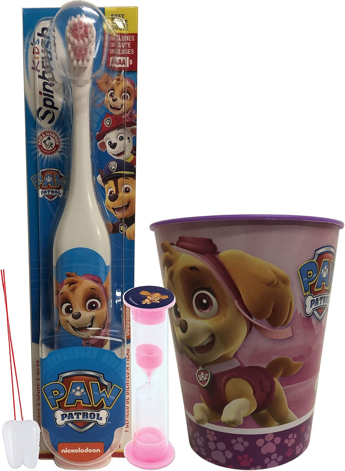 Paquetes completos de higiene bucal con todos los personajes favoritos de Paw Patrol de tu hijo. (3 piezas, Skye)