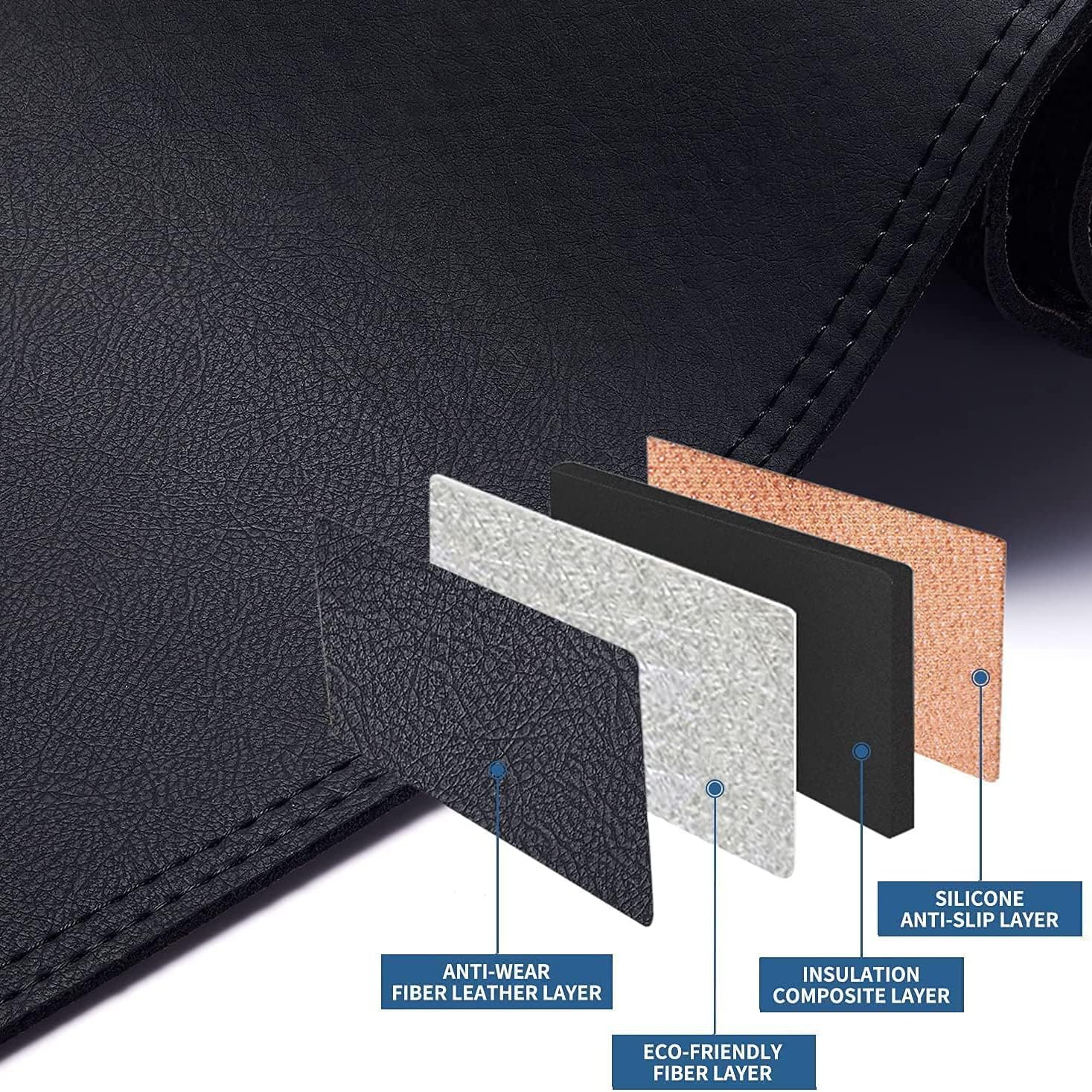 Fundas de tablero para Ford Focus 2012-2018 (sin altavoces), cubierta de cuero para salpicadero, cubierta protectora de tablero de automóvil,