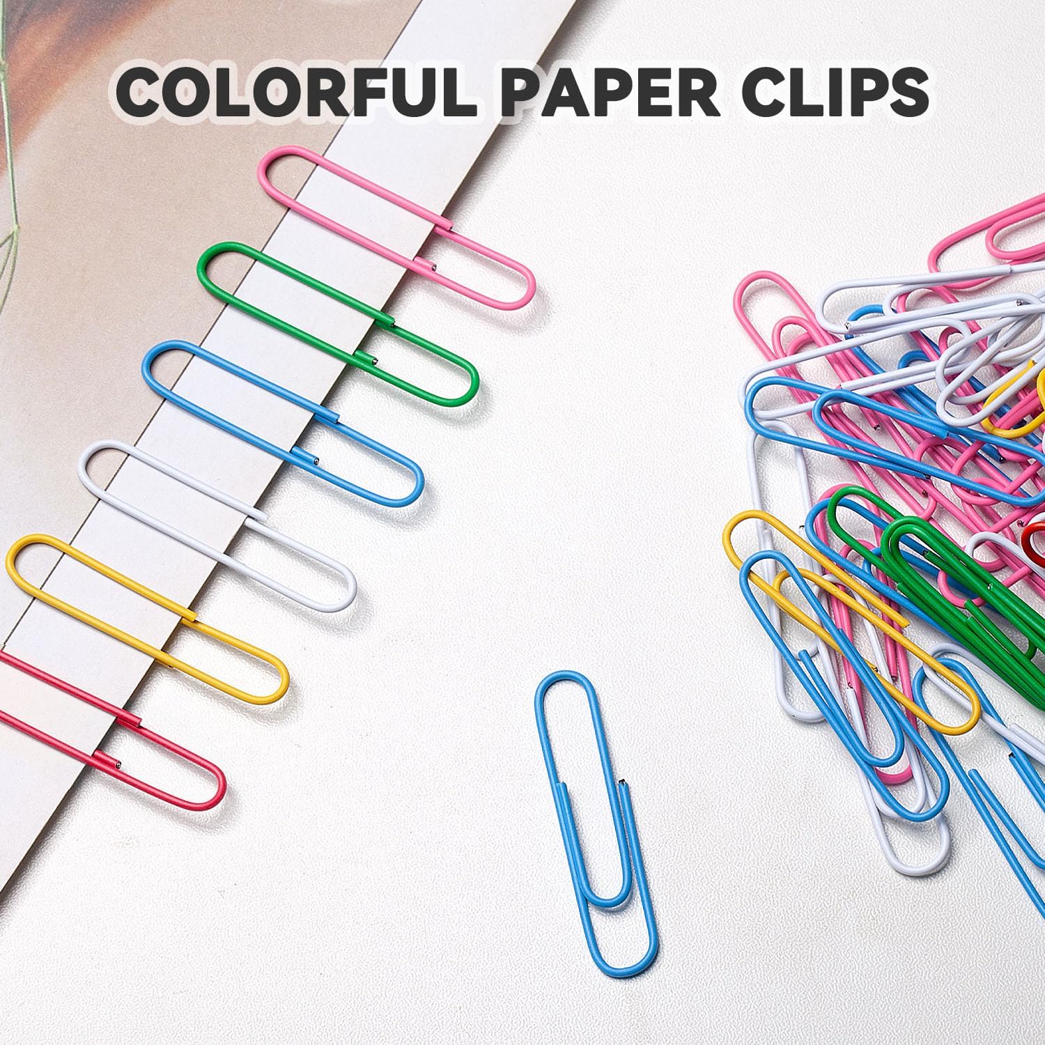 300 clips de papel grandes, clips de papel jumbo de 2 pulgadas, clips de papel de colores surtidos, ideales para oficina, escuela y uso personal